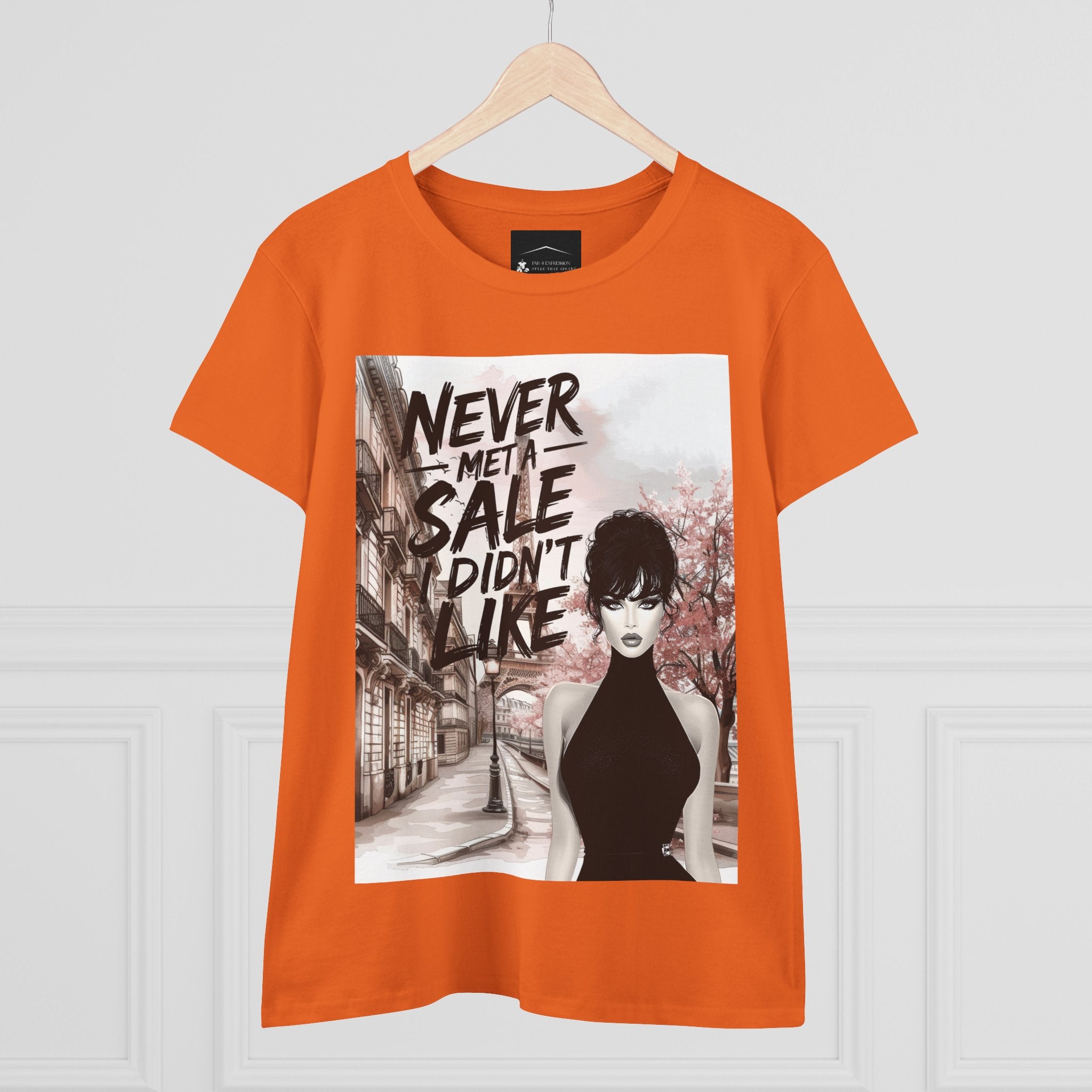 Graphic Tee — 'Never Met a Sale I Didn't Like' Women's Fashion T-Shirt