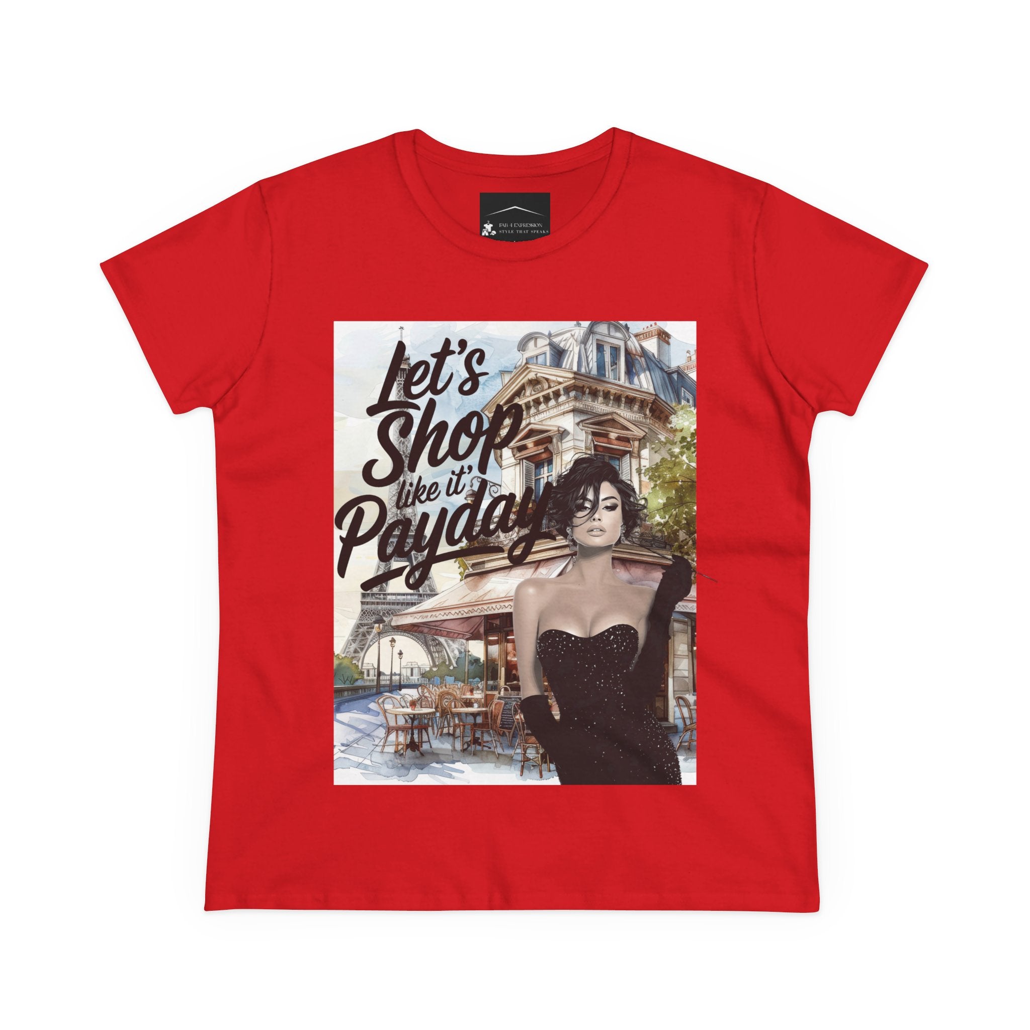 Let’s Shop Like It’s Payday Tee — Retro Chic Women’s Graphic T-Shirt