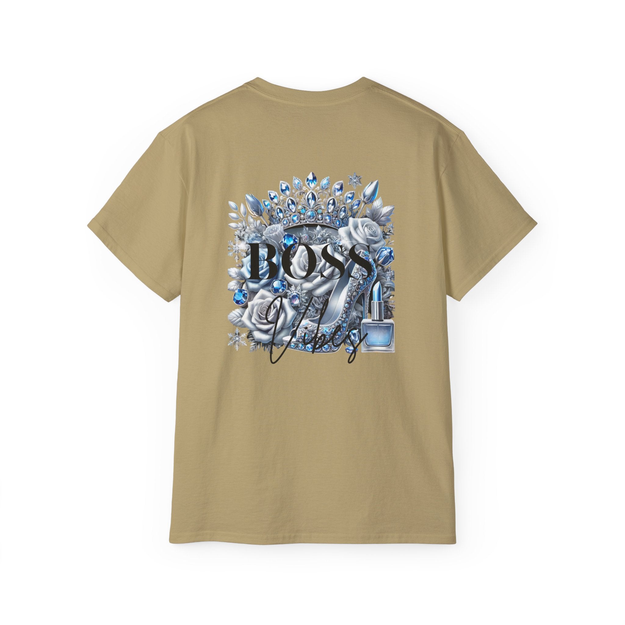 Boss Lady Tee — Women's Empowerment Graphic T‑Shirt (Crown & Roses Design)