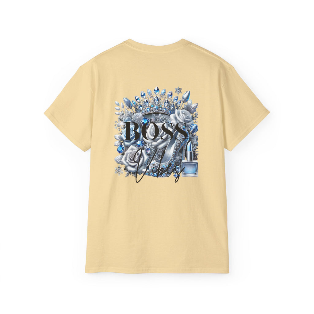Boss Lady Tee — Women's Empowerment Graphic T‑Shirt (Crown & Roses Design)