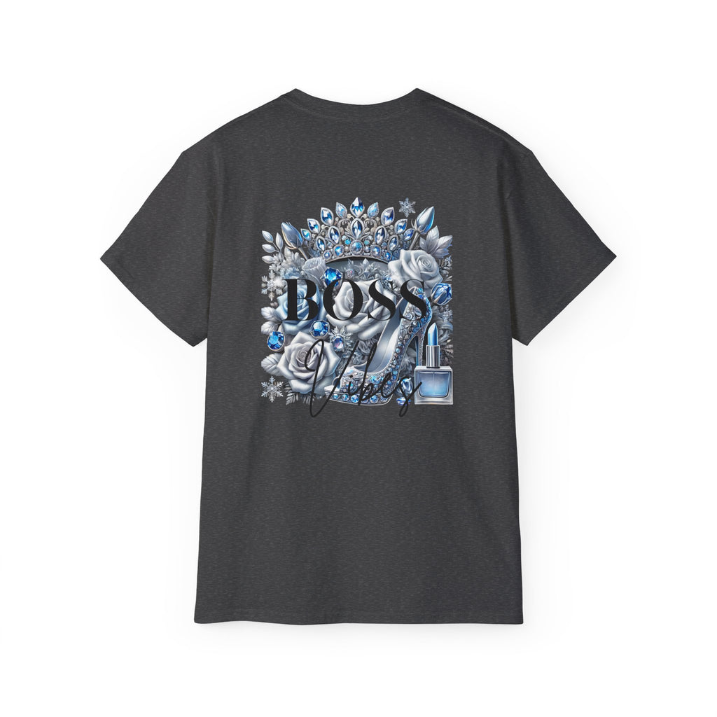 Boss Lady Tee — Women's Empowerment Graphic T‑Shirt (Crown & Roses Design)