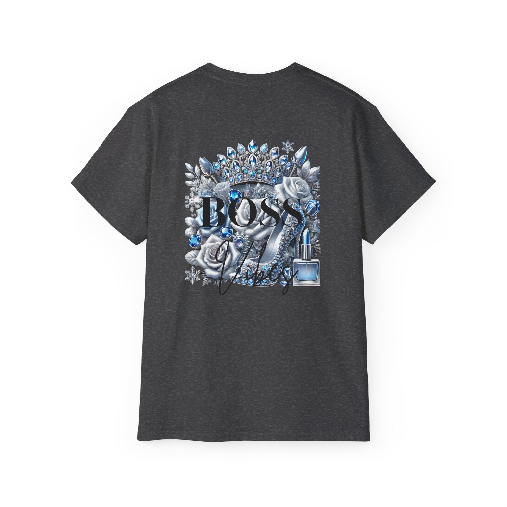 Boss Lady Tee — Women's Empowerment Graphic T‑Shirt (Crown & Roses Design)