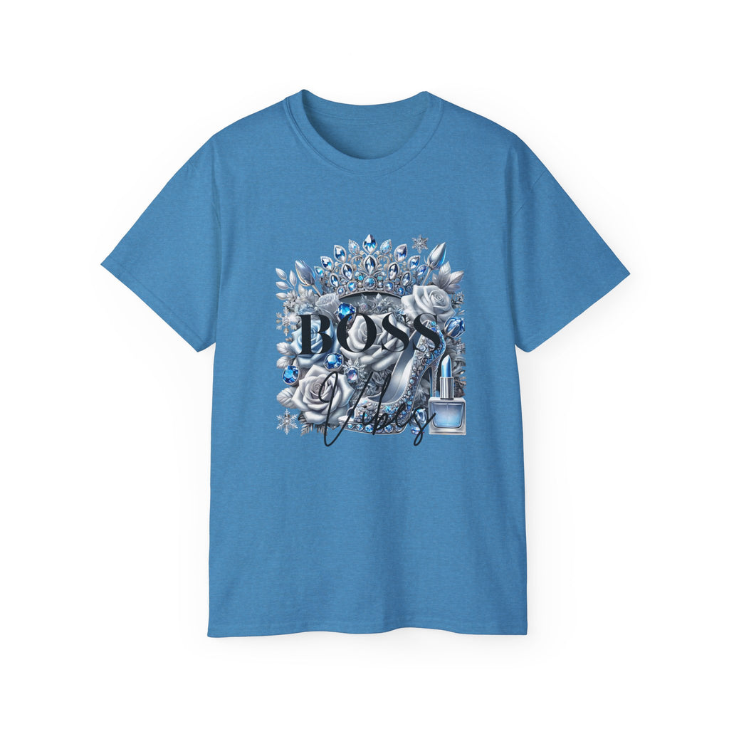 Boss Lady Tee — Women's Empowerment Graphic T‑Shirt (Crown & Roses Design)