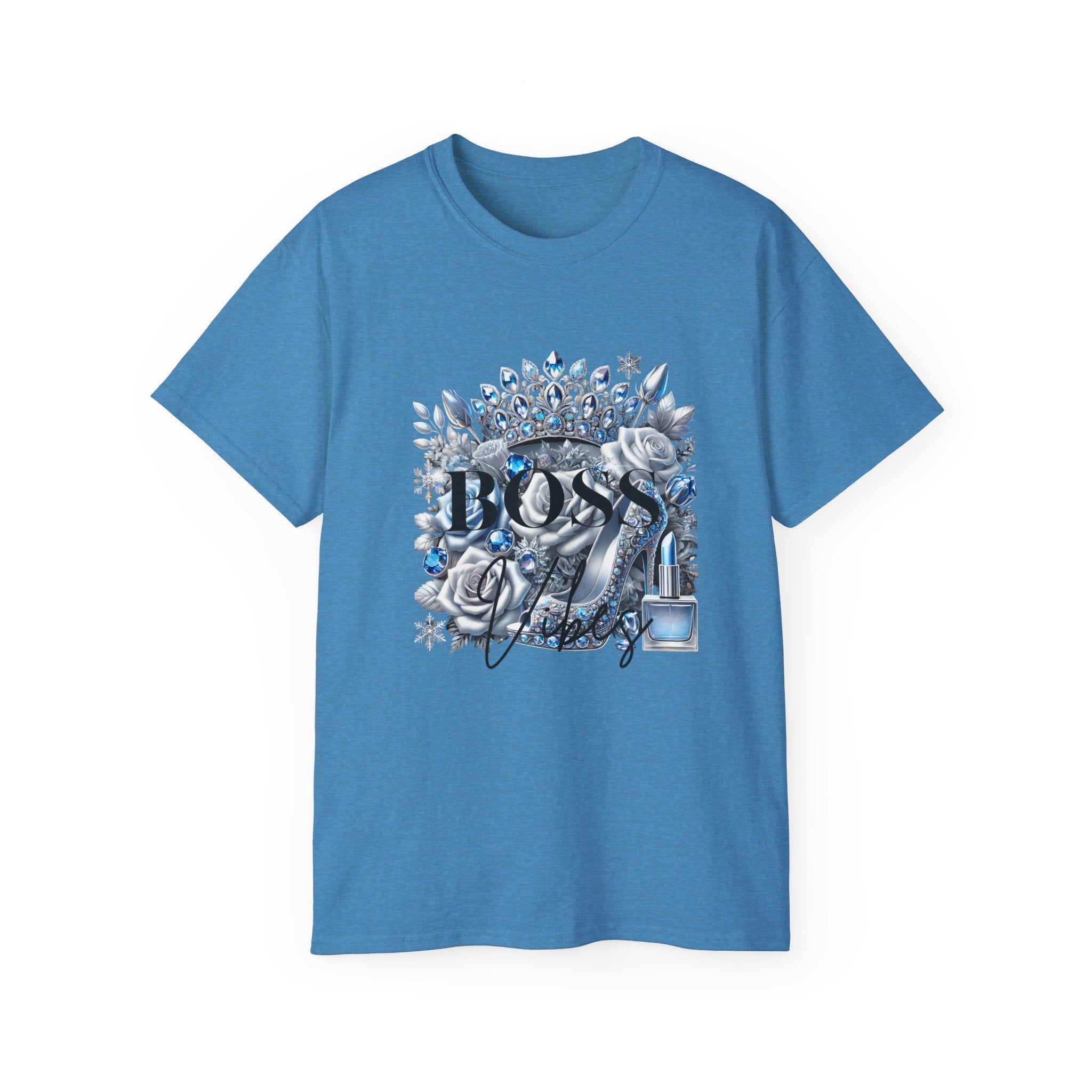 Boss Lady Tee — Women's Empowerment Graphic T‑Shirt (Crown & Roses Design)