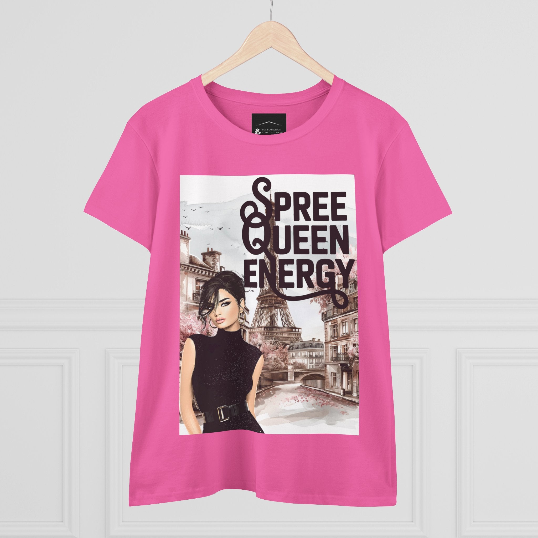 Spree Queen Energy Tee — Paris Fashion Graphic Women's T‑Shirt