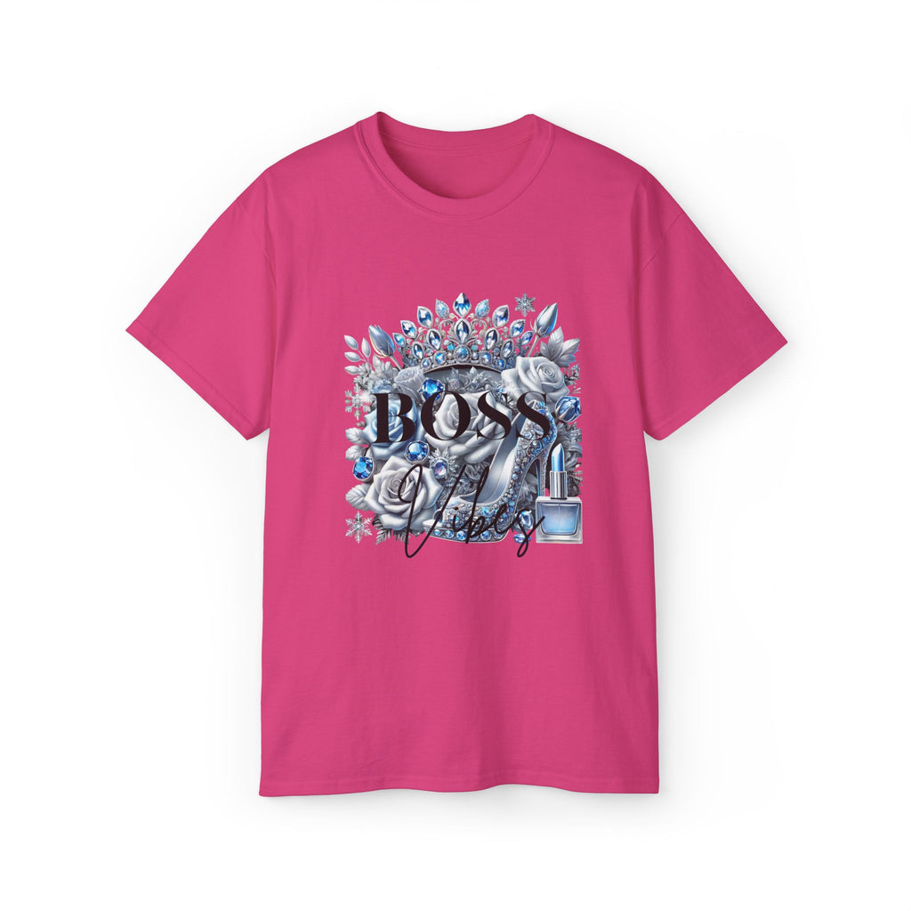 Boss Lady Tee — Women's Empowerment Graphic T‑Shirt (Crown & Roses Design)