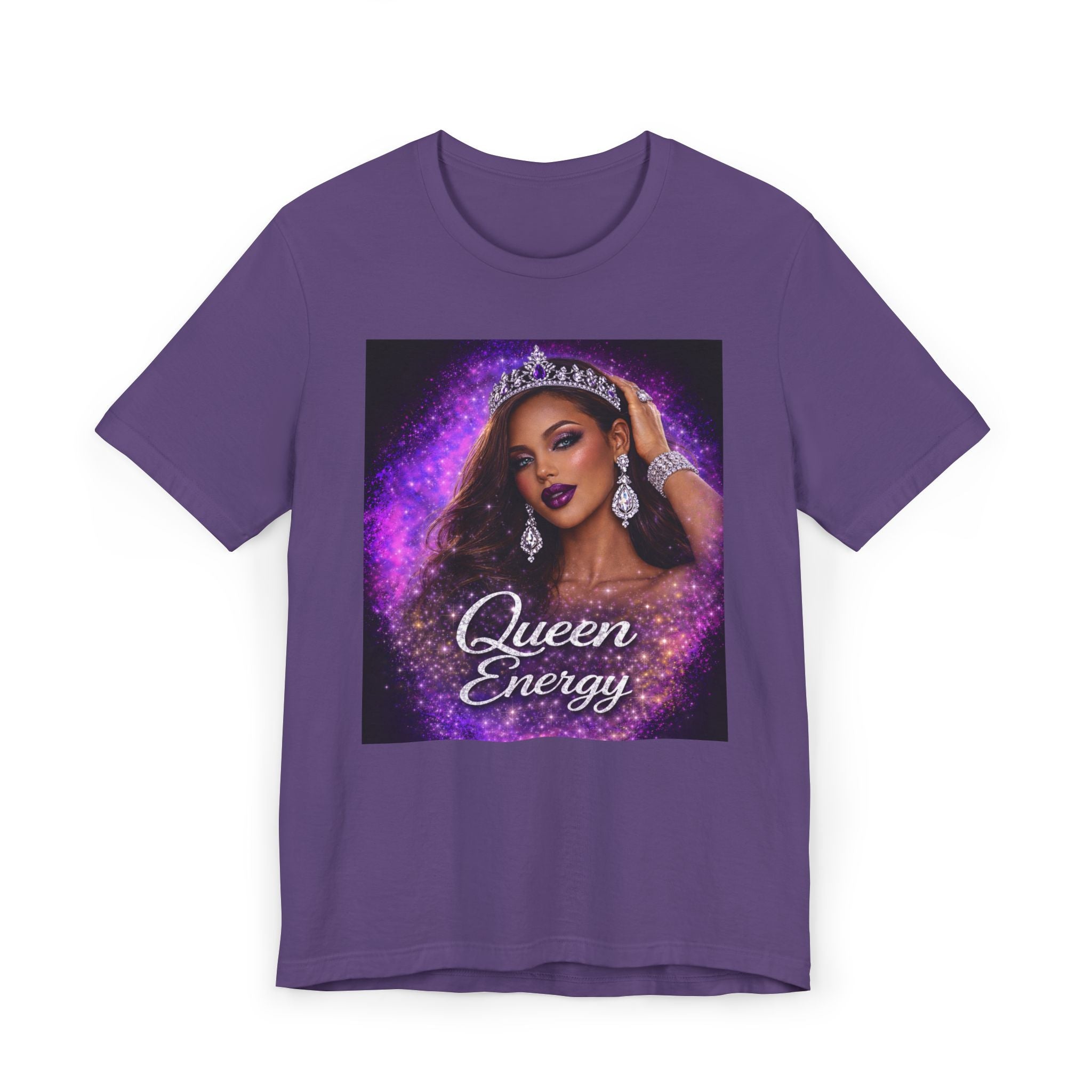 Queen Energy T‑Shirt — Glam Crown Graphic Tee for Women & Allies