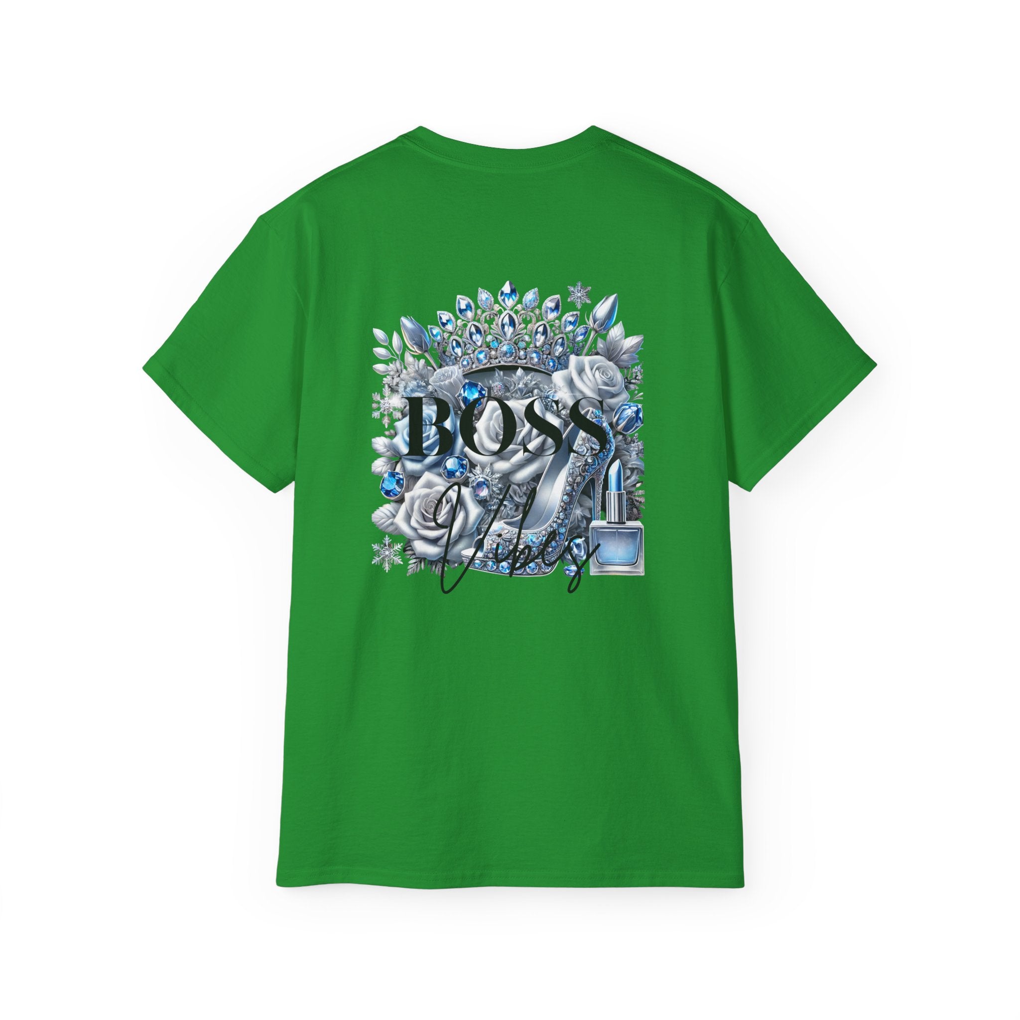 Boss Lady Tee — Women's Empowerment Graphic T‑Shirt (Crown & Roses Design)