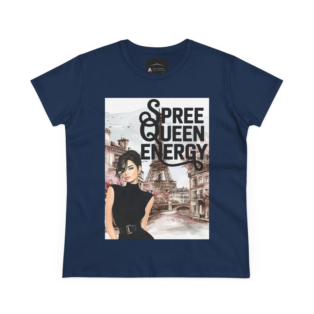 Spree Queen Energy Tee — Paris Fashion Graphic Women's T‑Shirt
