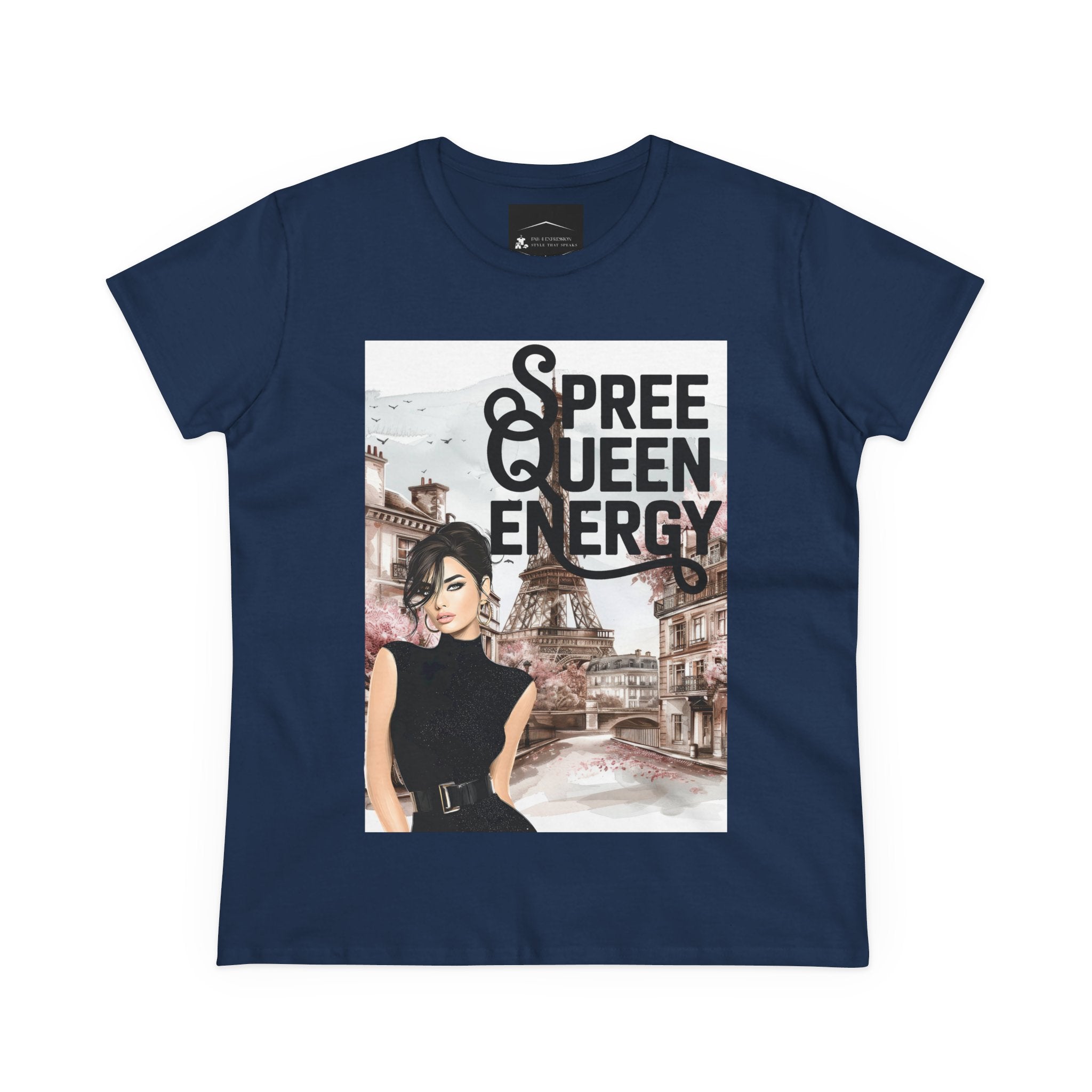 Spree Queen Energy Tee — Paris Fashion Graphic Women's T‑Shirt