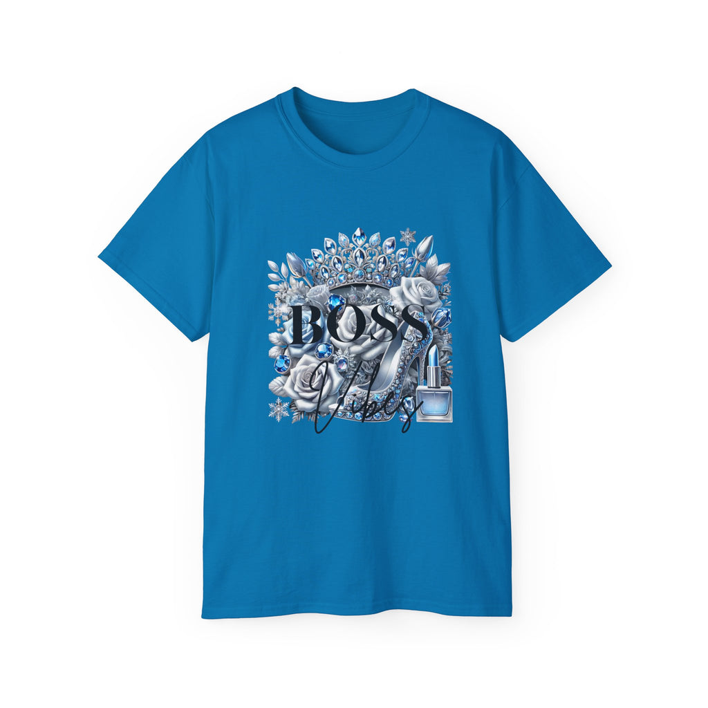 Boss Lady Tee — Women's Empowerment Graphic T‑Shirt (Crown & Roses Design)