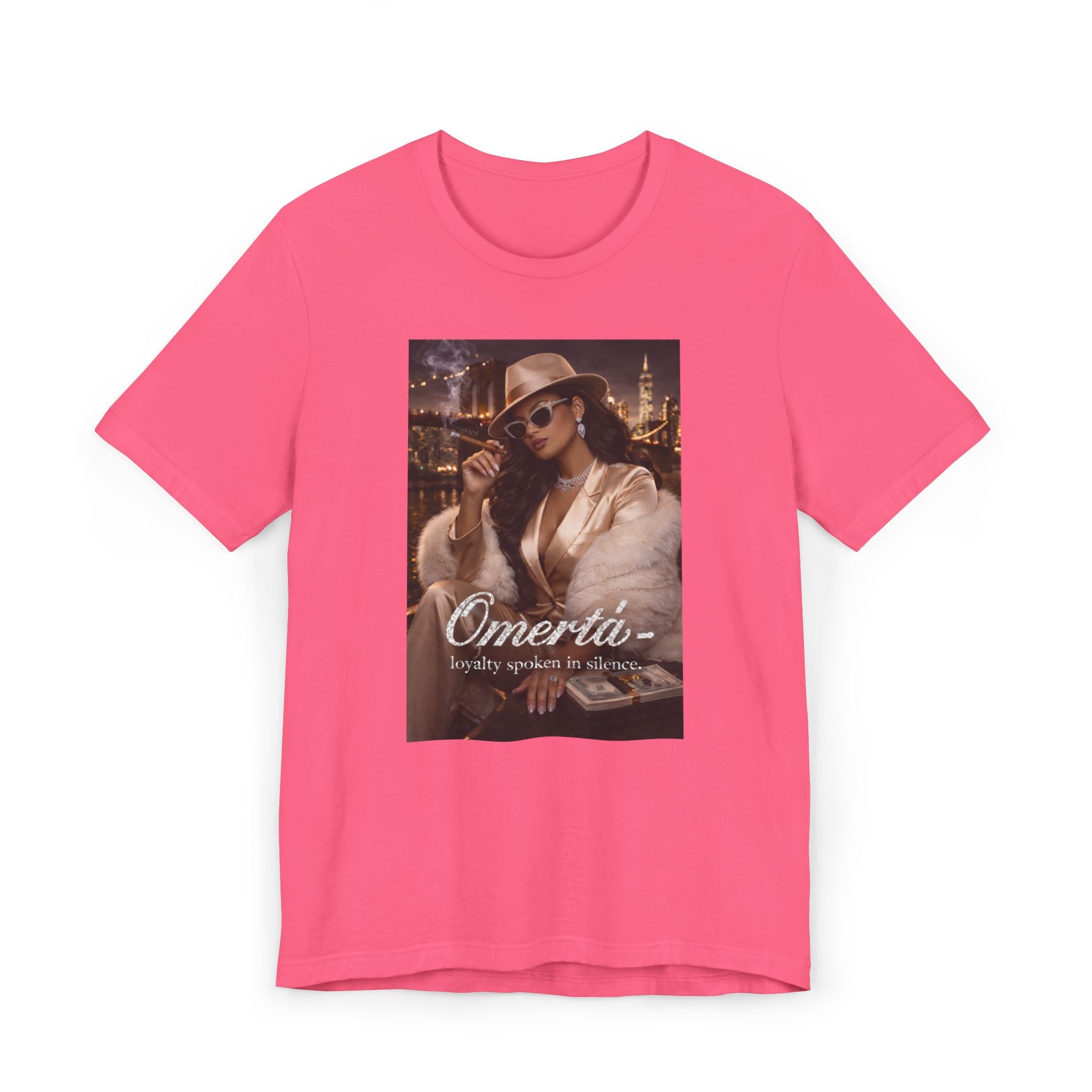 Omertà Graphic T‑Shirt — Vintage Mafia Femme Fatale Tee