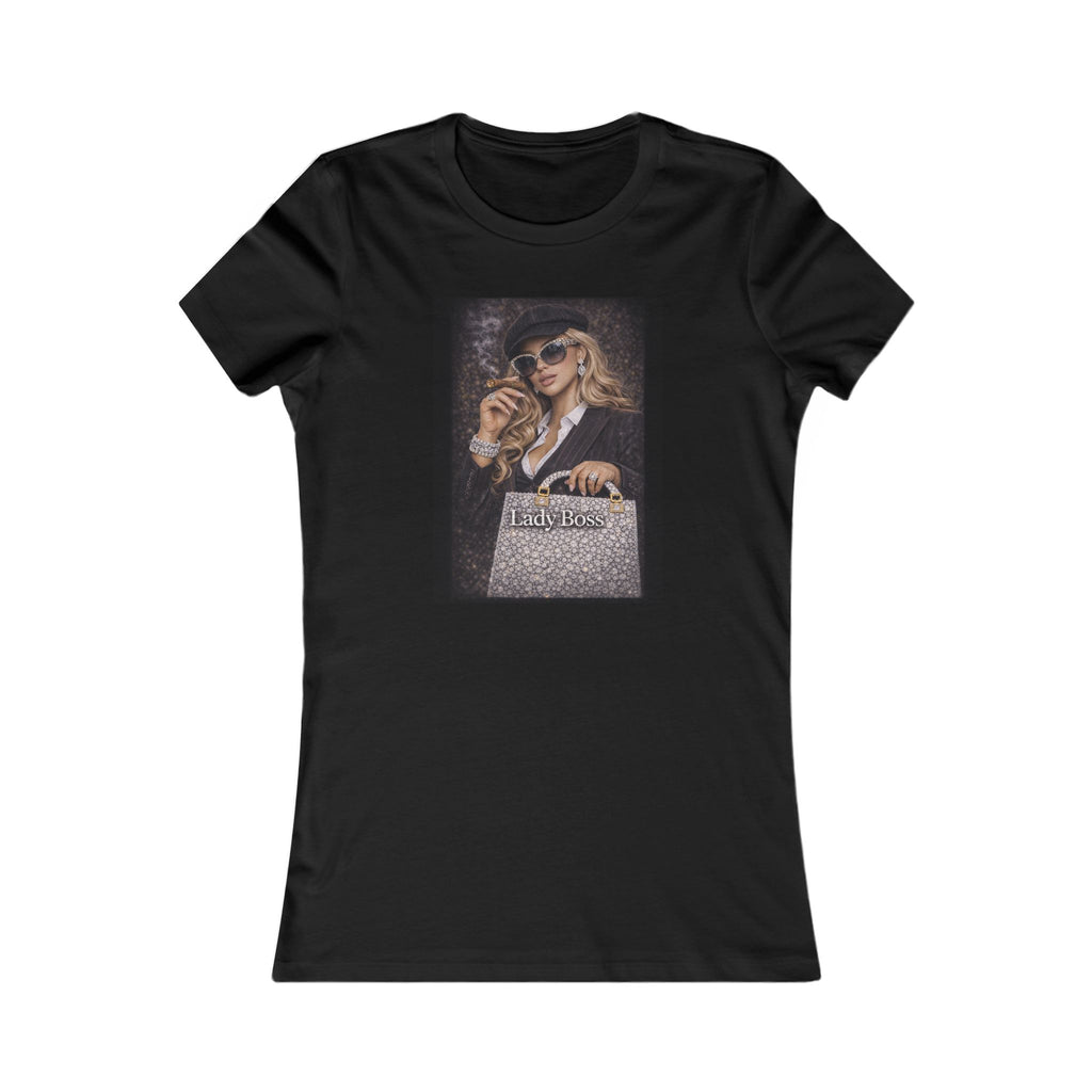 Lady Boss Graphic Tee — Glamorous Fashion Girl with 'Women's Favorite' Handbag