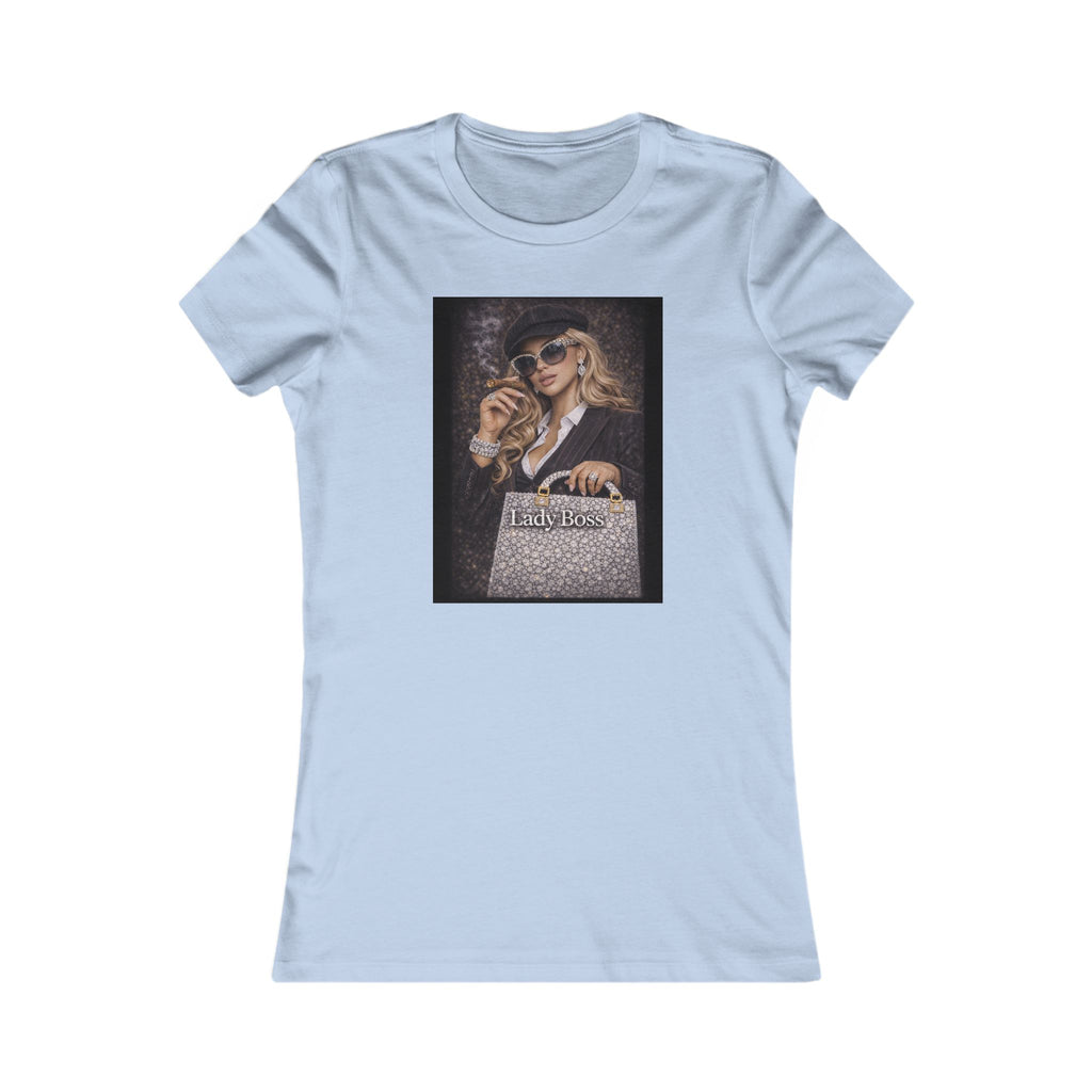 Lady Boss Graphic Tee — Glamorous Fashion Girl with 'Women's Favorite' Handbag