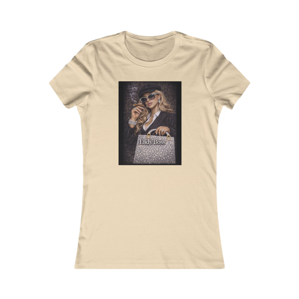 Lady Boss Graphic Tee — Glamorous Fashion Girl with 'Women's Favorite' Handbag