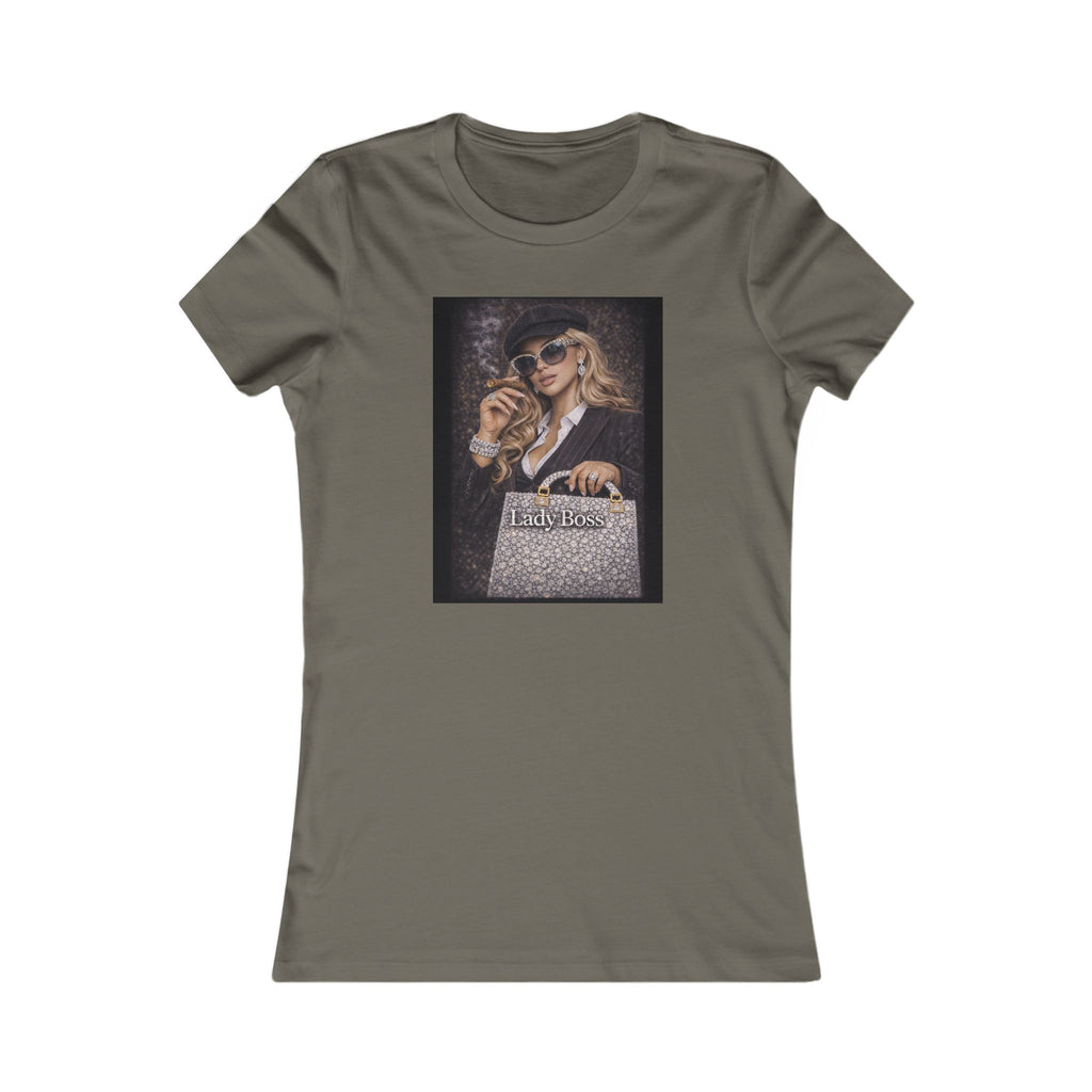 Lady Boss Graphic Tee — Glamorous Fashion Girl with 'Women's Favorite' Handbag