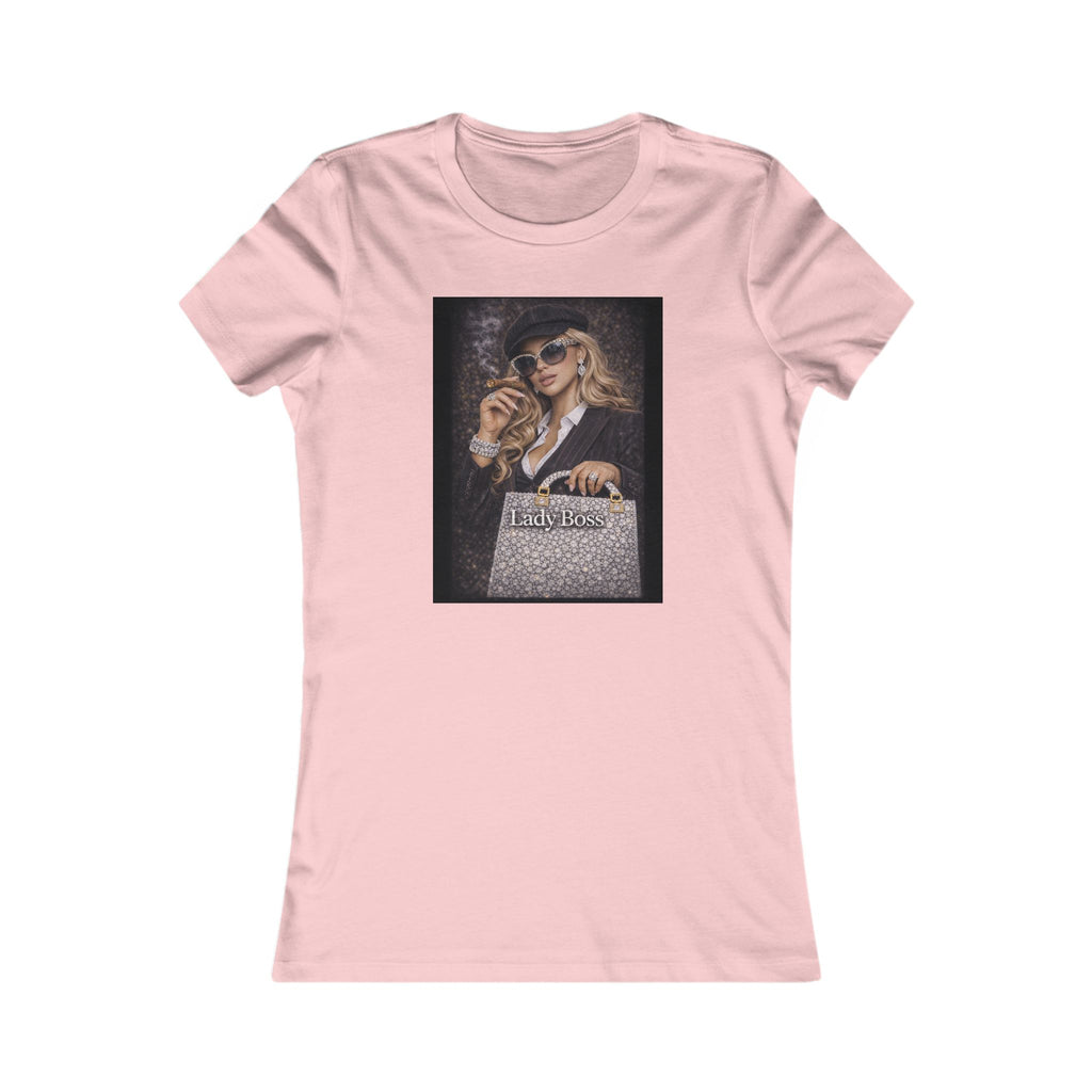 Lady Boss Graphic Tee — Glamorous Fashion Girl with 'Women's Favorite' Handbag