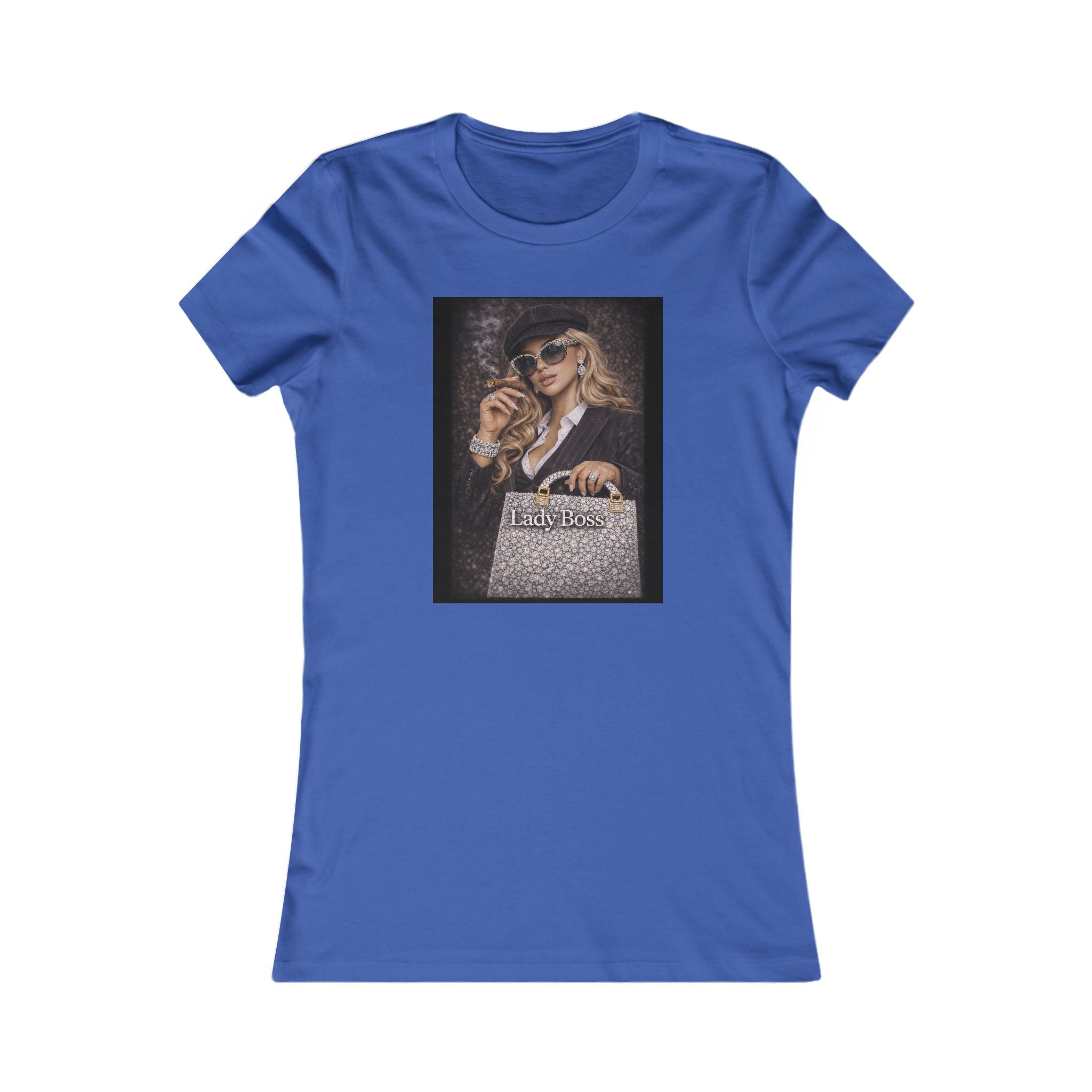 Lady Boss Graphic Tee — Glamorous Fashion Girl with 'Women's Favorite' Handbag