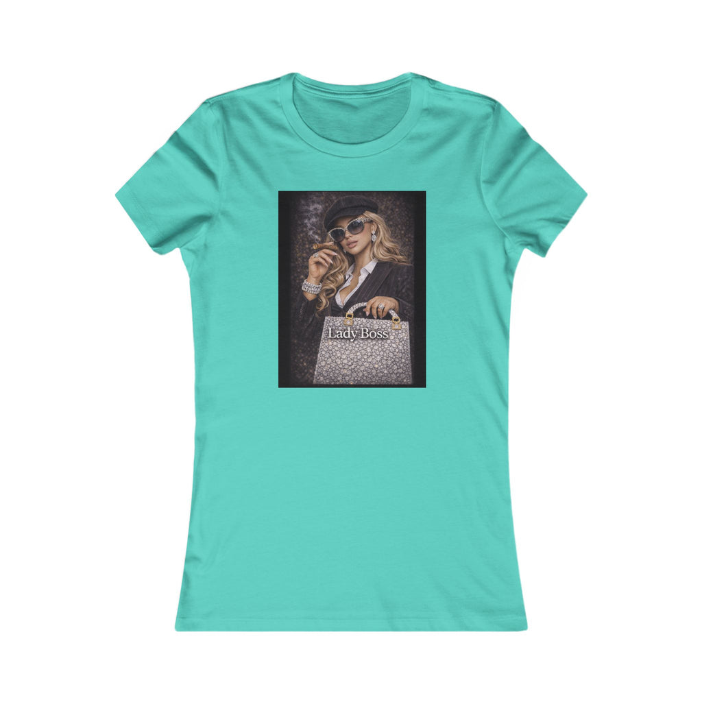 Lady Boss Graphic Tee — Glamorous Fashion Girl with 'Women's Favorite' Handbag