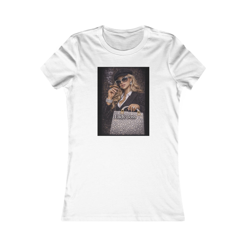 Lady Boss Graphic Tee — Glamorous Fashion Girl with 'Women's Favorite' Handbag