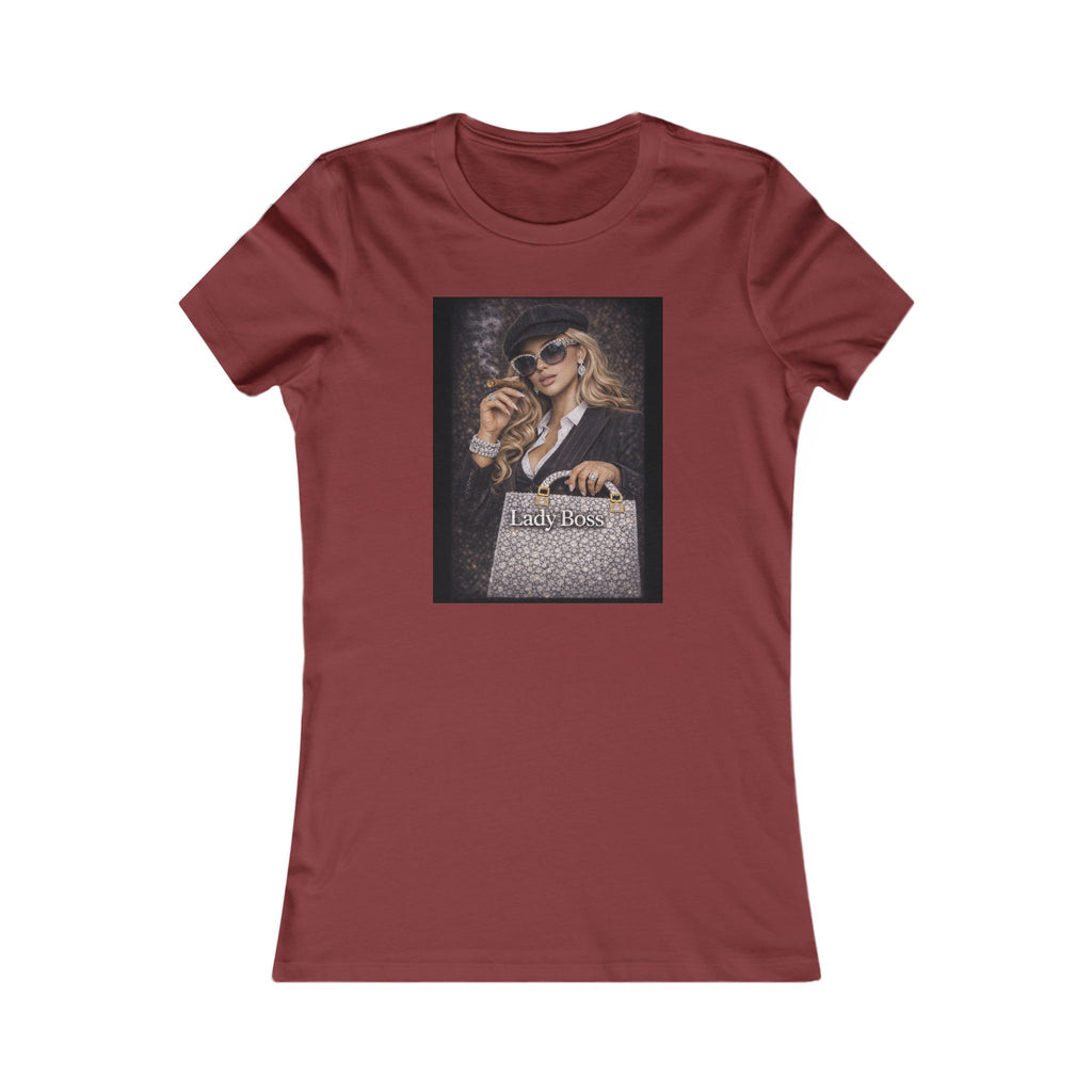 Lady Boss Graphic Tee — Glamorous Fashion Girl with 'Women's Favorite' Handbag