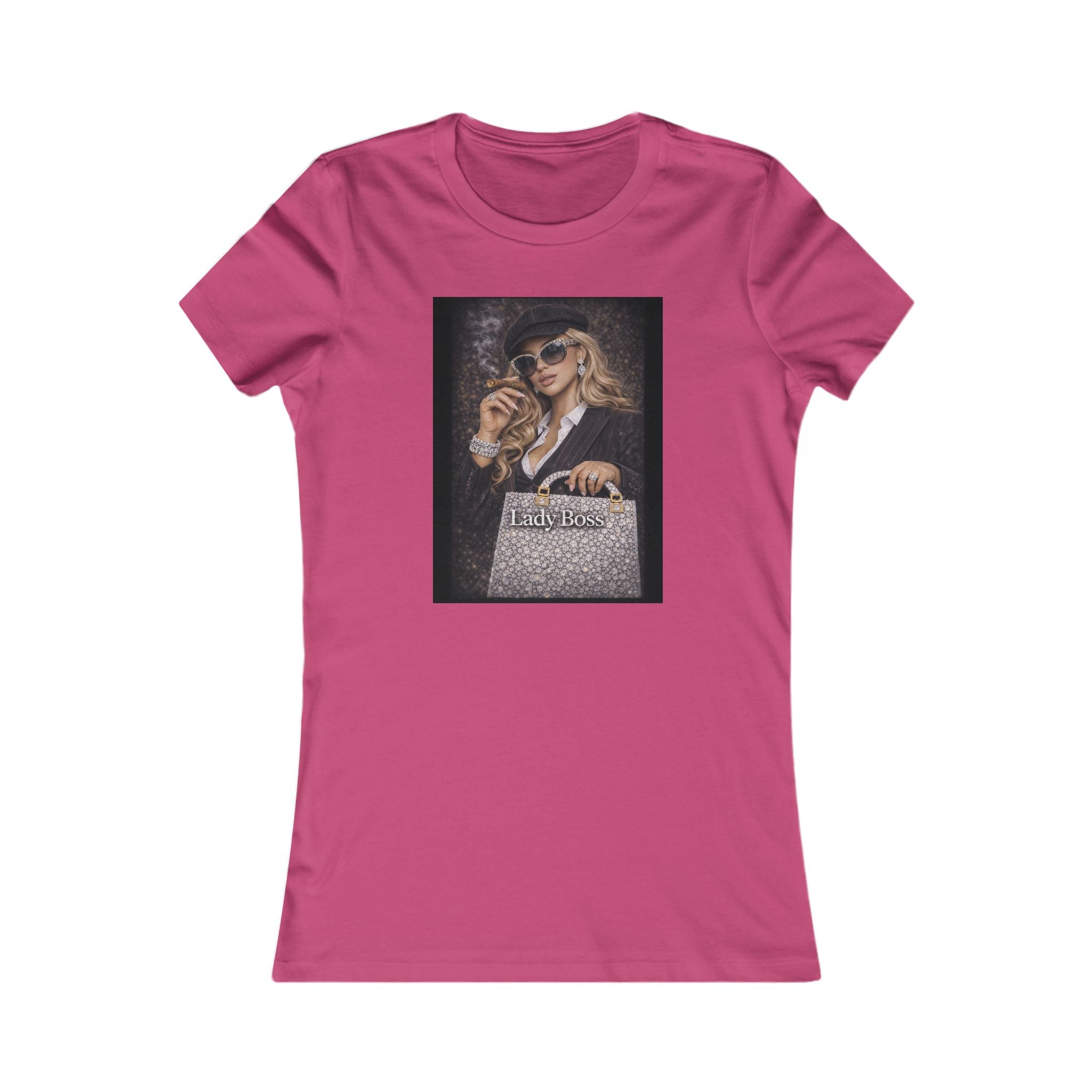 Lady Boss Graphic Tee — Glamorous Fashion Girl with 'Women's Favorite' Handbag