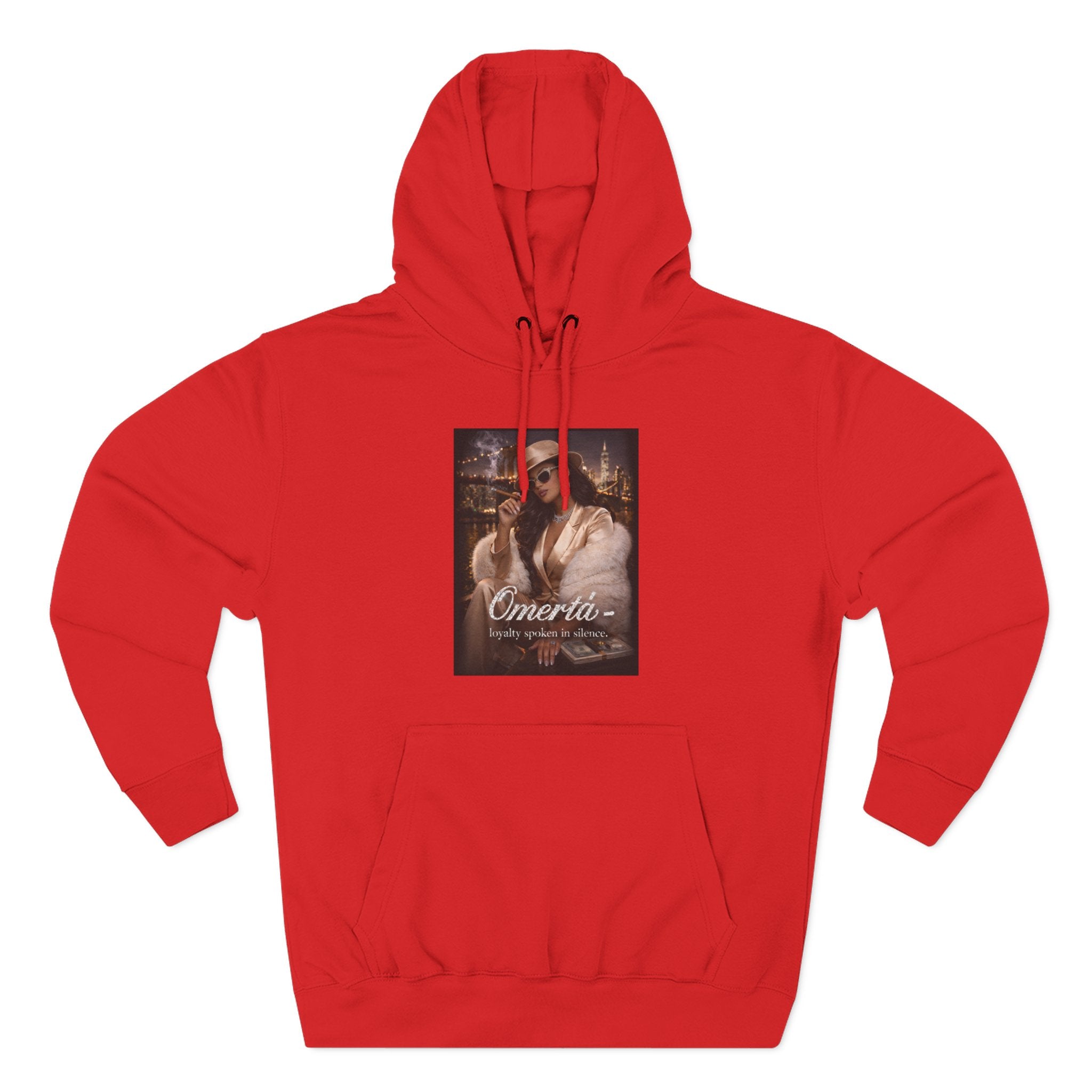 Omertà Vintage Mafia Hoodie — 'Loyalty Speaks in Silence' Graphic Pullover