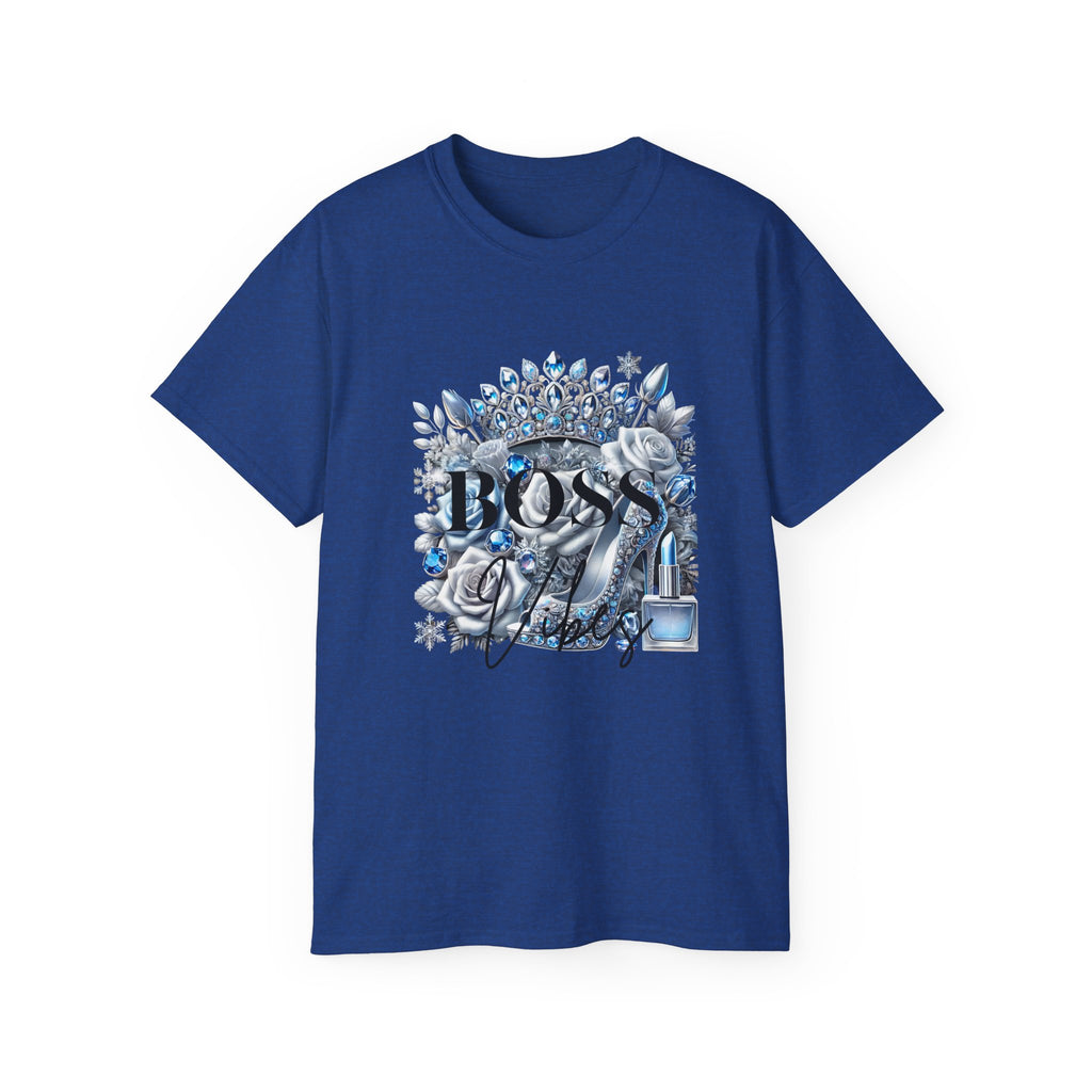 Boss Lady Tee — Women's Empowerment Graphic T‑Shirt (Crown & Roses Design)