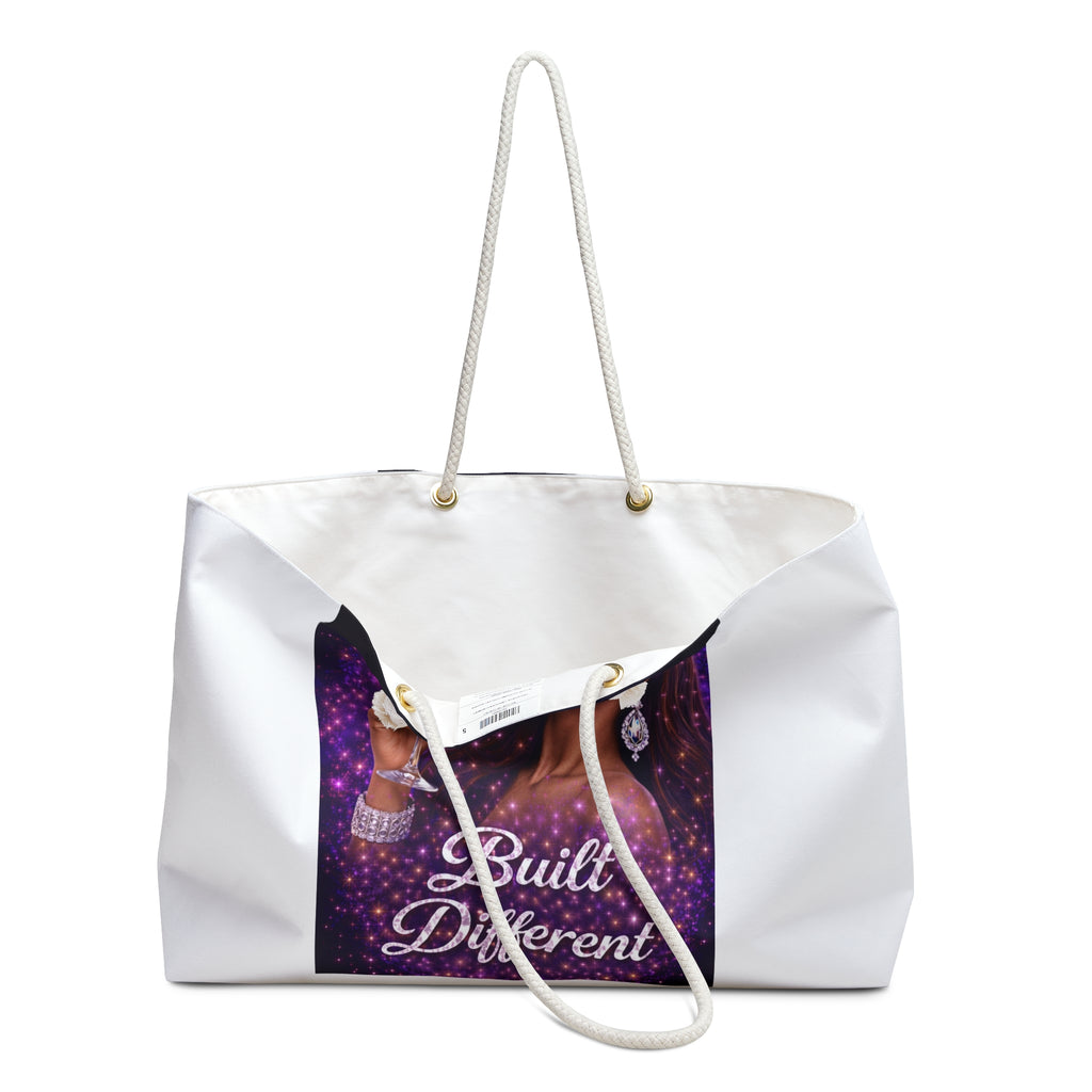 Built Different Weekender Bag — Glamorous Purple Celebration Travel Tote
