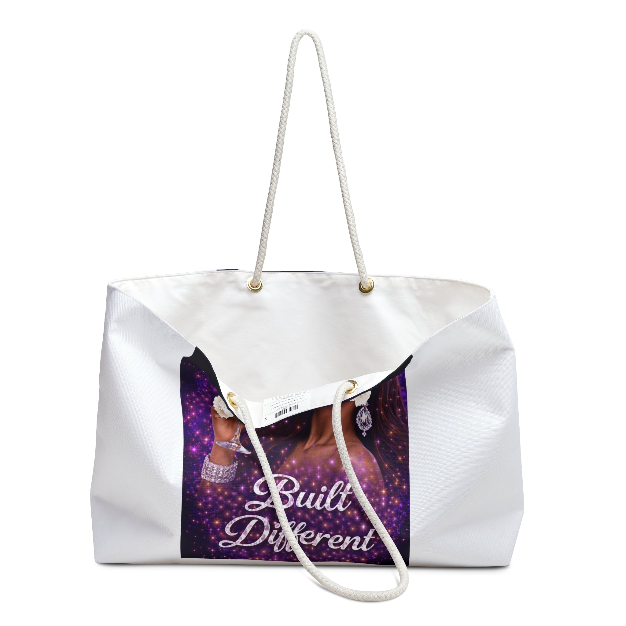 Built Different Weekender Bag — Glamorous Purple Celebration Travel Tote