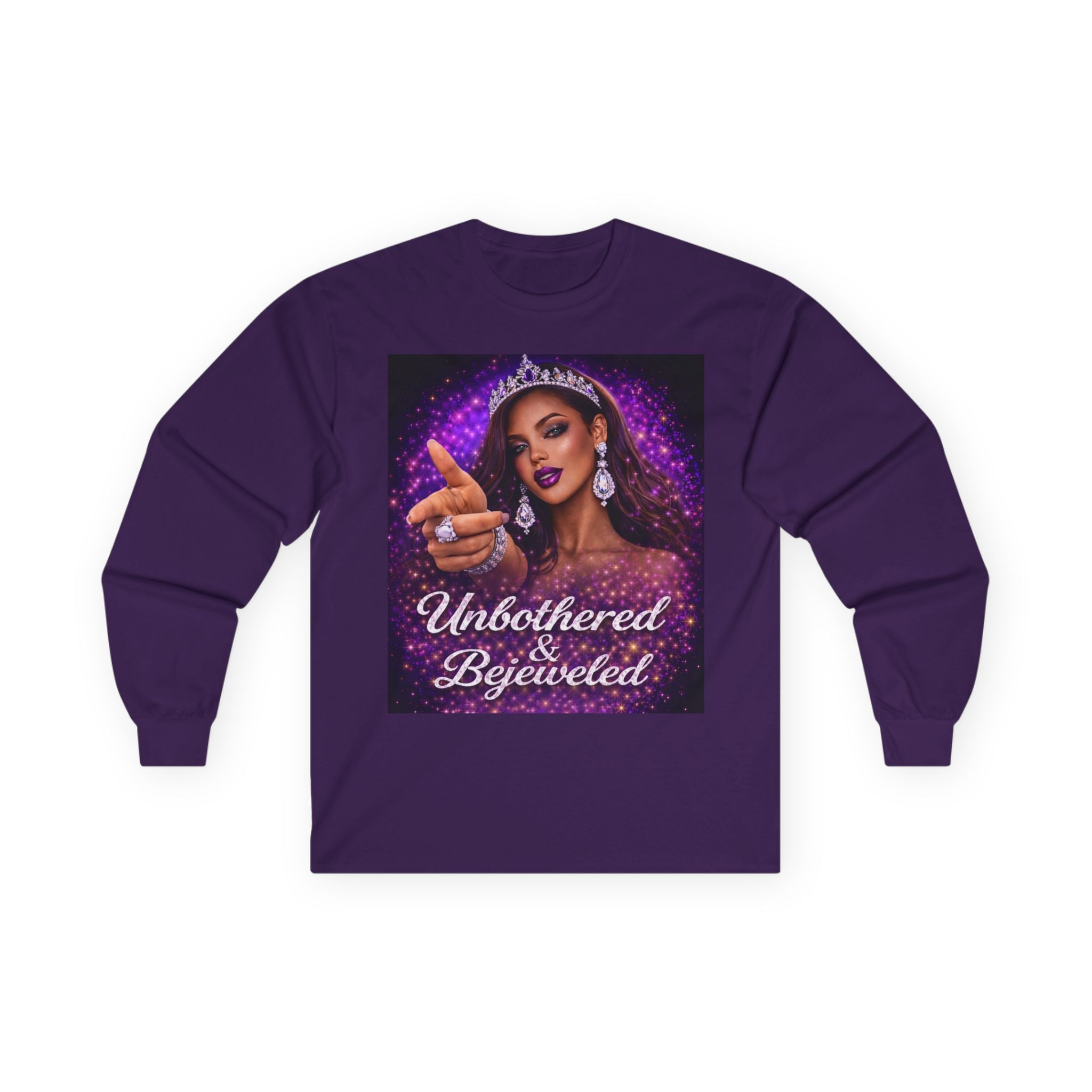 Unbothered & Bejeweled Long Sleeve Tee
