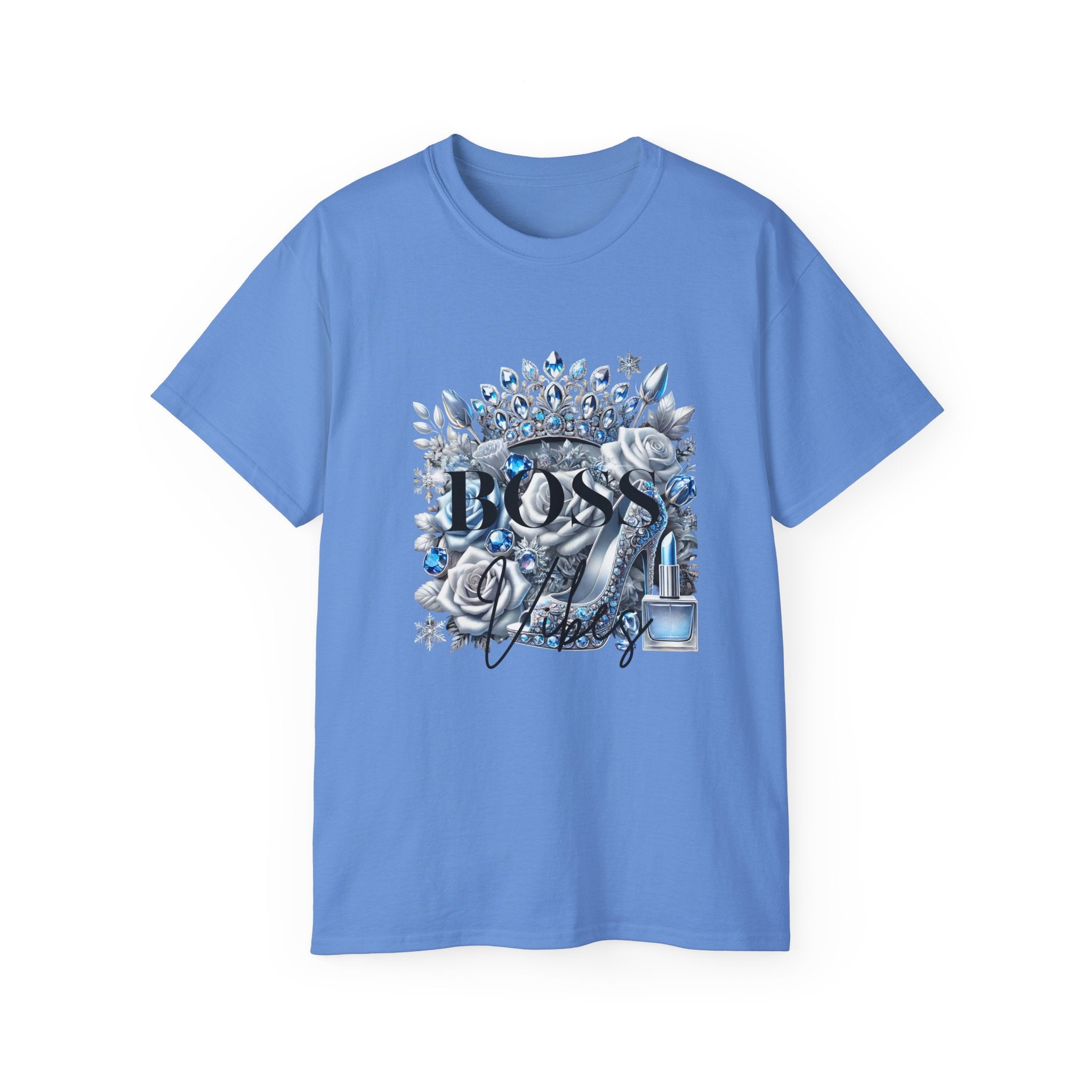 Boss Lady Tee — Women's Empowerment Graphic T‑Shirt (Crown & Roses Design)