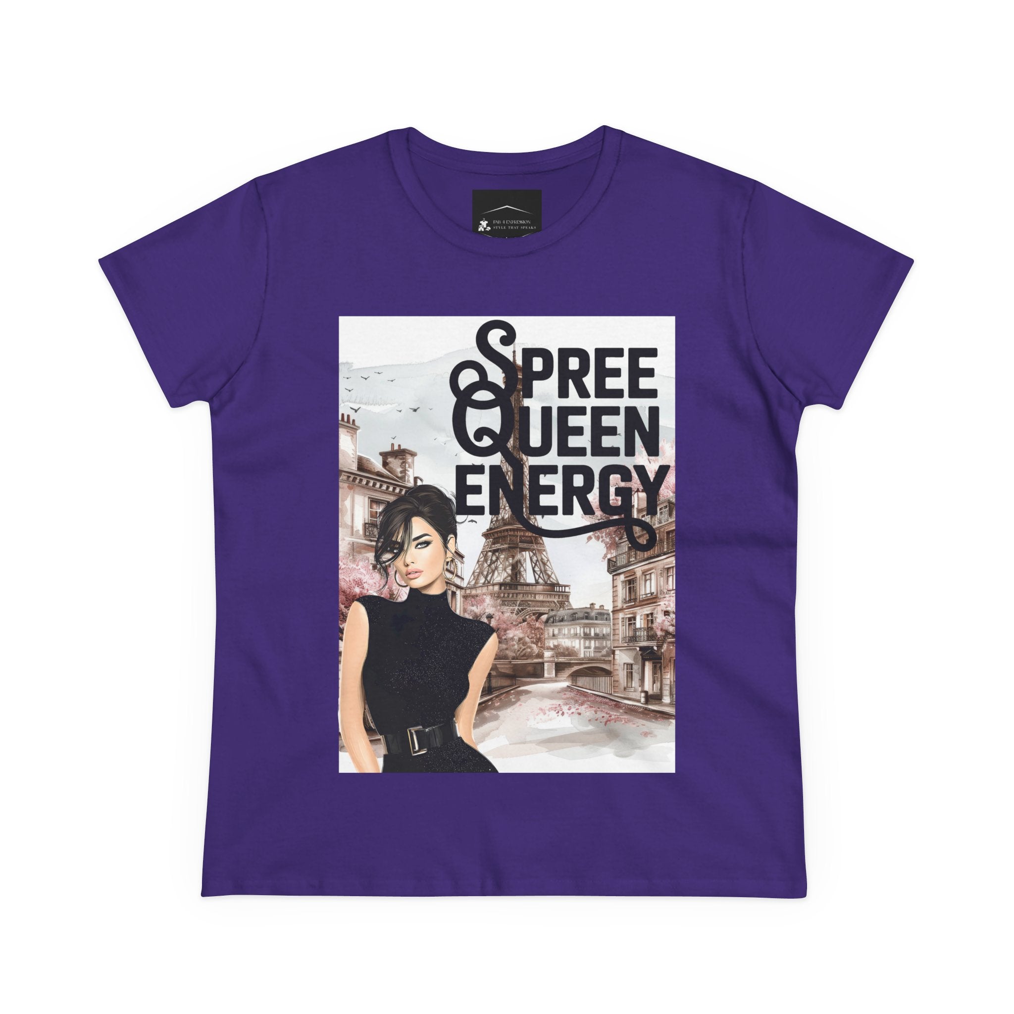 Spree Queen Energy Tee — Paris Fashion Graphic Women's T‑Shirt