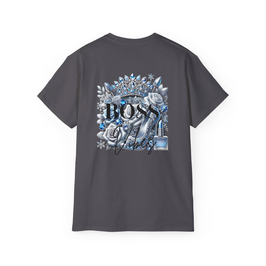 Boss Lady Tee — Women's Empowerment Graphic T‑Shirt (Crown & Roses Design)