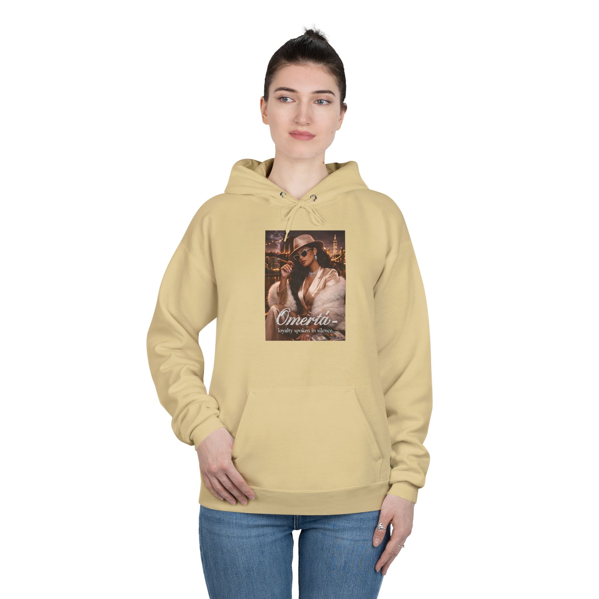 Vintage Cigarette Girl Hoodie — 'Cinerilla' Retro Pinup Pullover