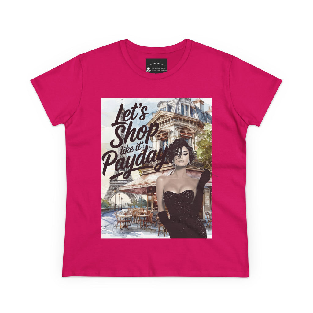 Let’s Shop Like It’s Payday Tee — Retro Chic Women’s Graphic T-Shirt