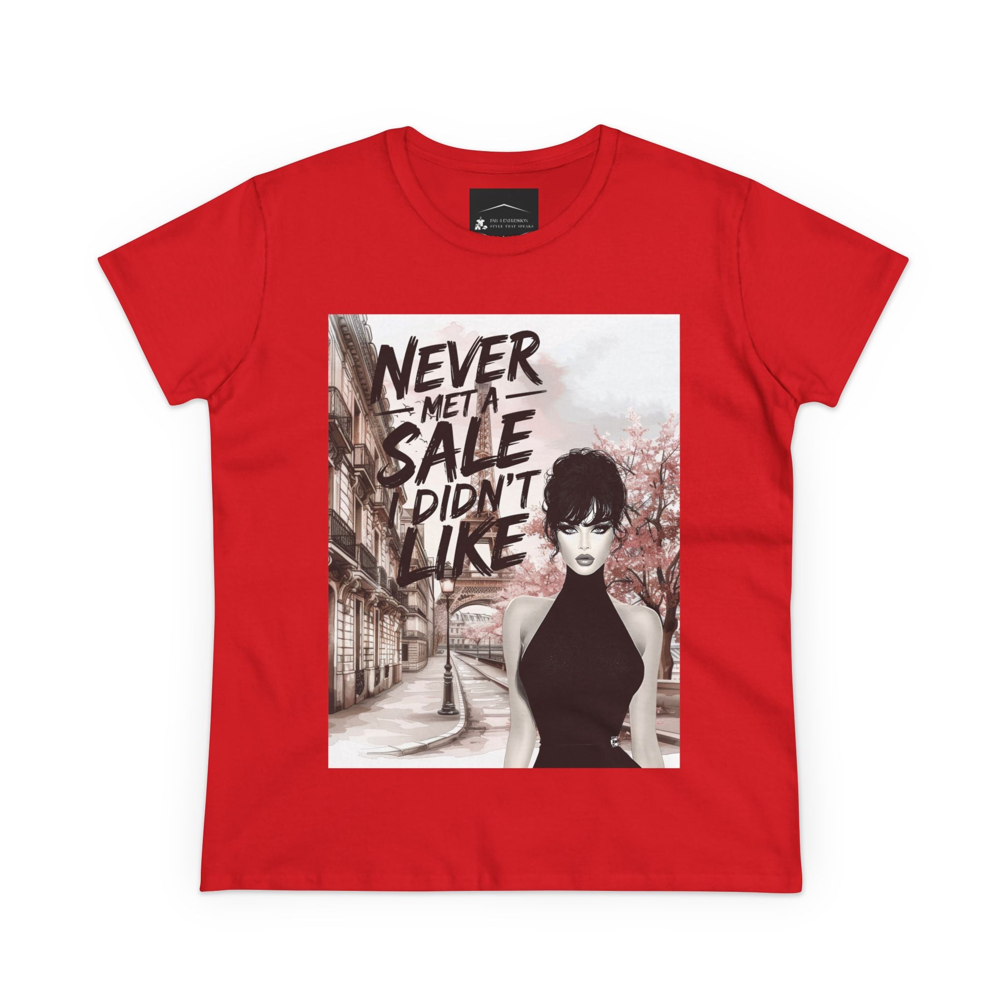 Graphic Tee — 'Never Met a Sale I Didn't Like' Women's Fashion T-Shirt