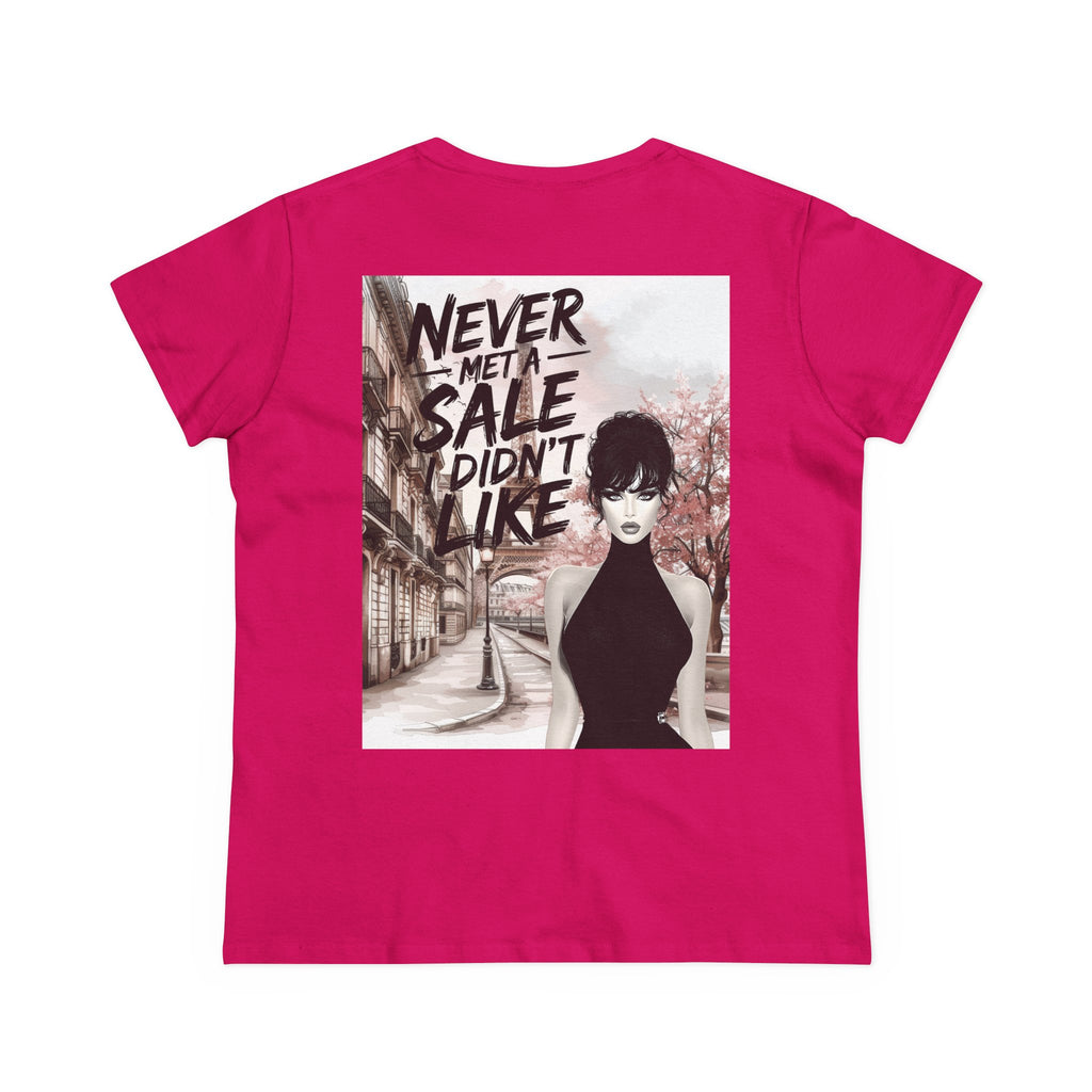 Graphic Tee — 'Never Met a Sale I Didn't Like' Women's Fashion T-Shirt