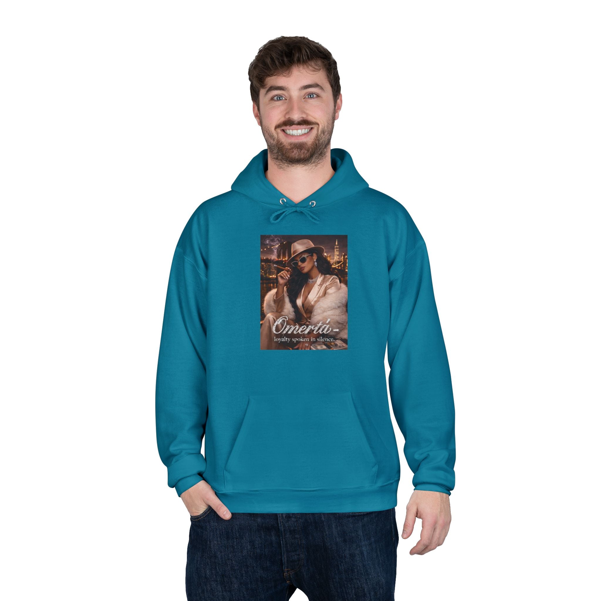 Vintage Cigarette Girl Hoodie — 'Cinerilla' Retro Pinup Pullover