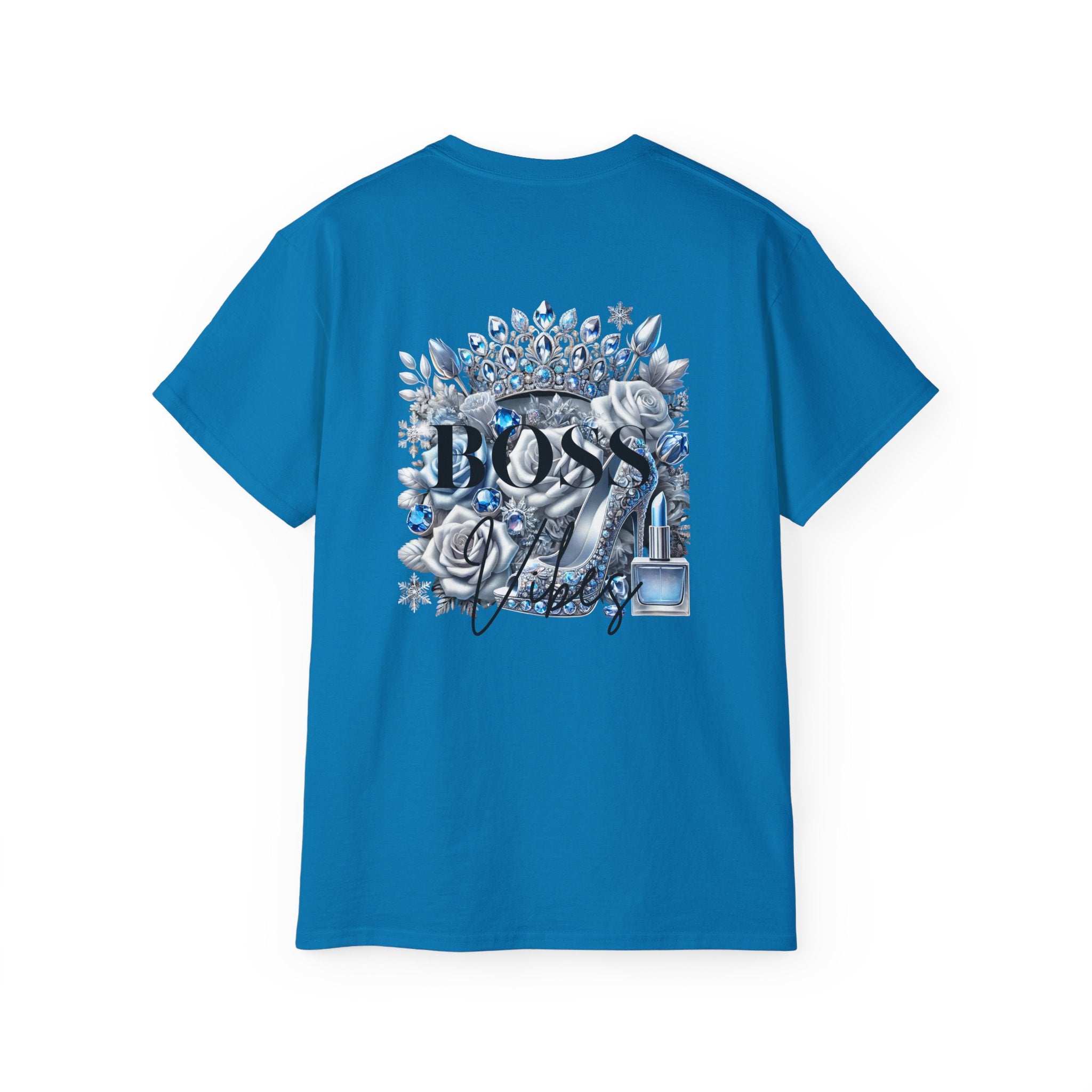 Boss Lady Tee — Women's Empowerment Graphic T‑Shirt (Crown & Roses Design)