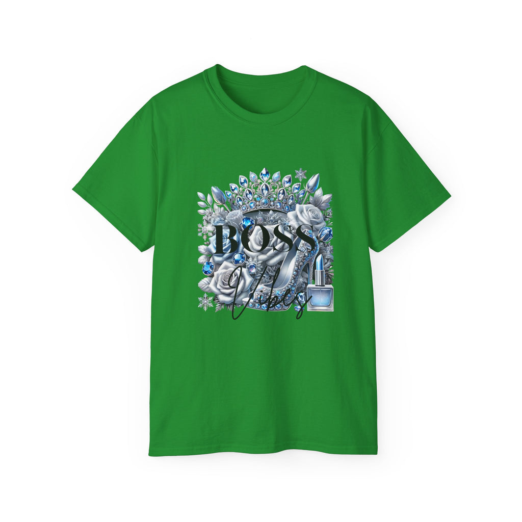 Boss Lady Tee — Women's Empowerment Graphic T‑Shirt (Crown & Roses Design)