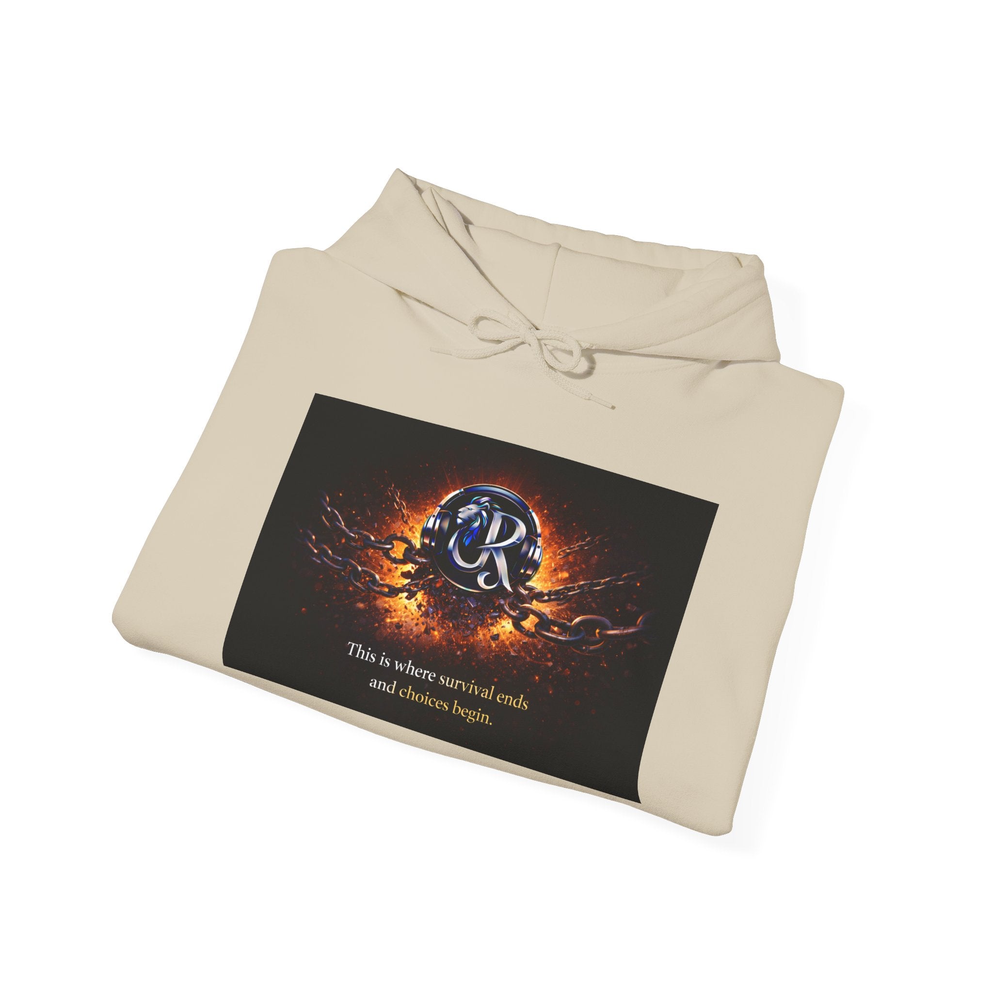 Ember Crest Hoodie — "This is where warrior souls and dreams begin" Graphic Pullover