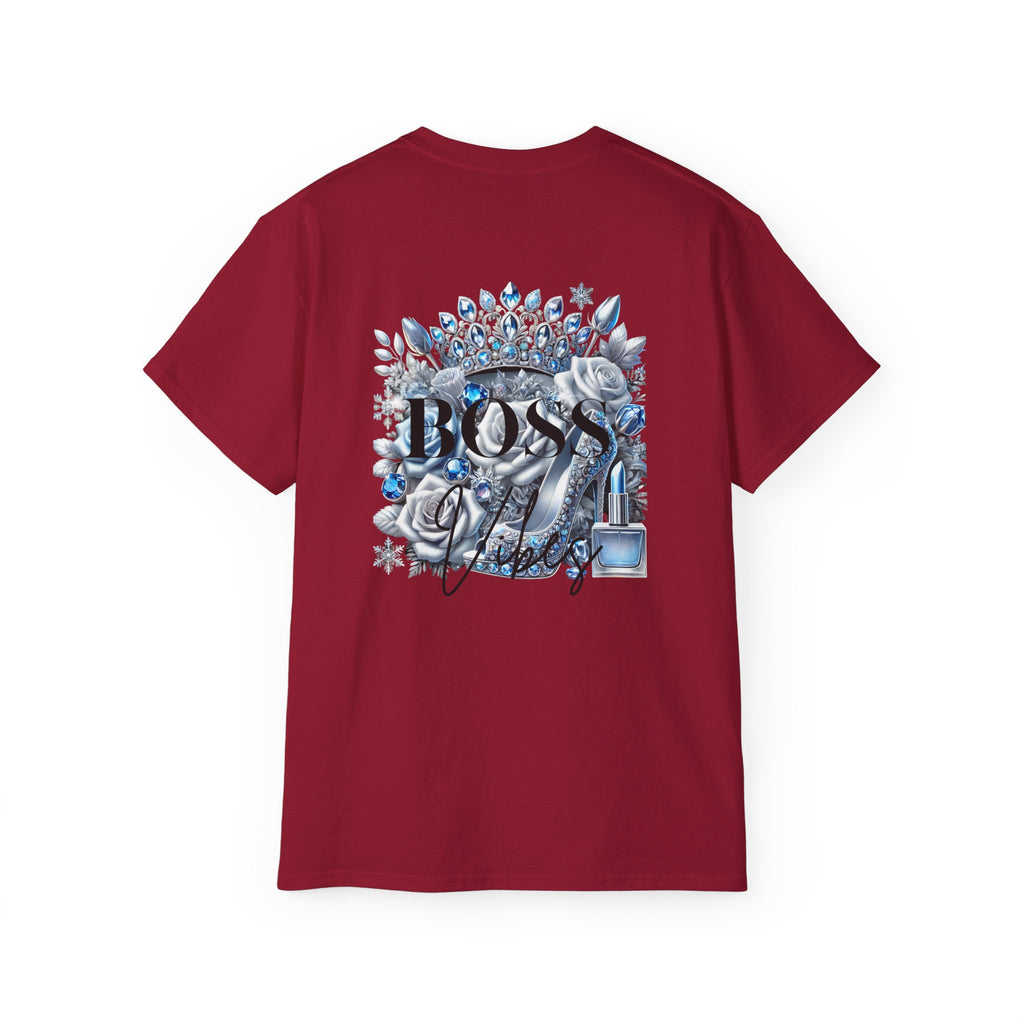 Boss Lady Tee — Women's Empowerment Graphic T‑Shirt (Crown & Roses Design)