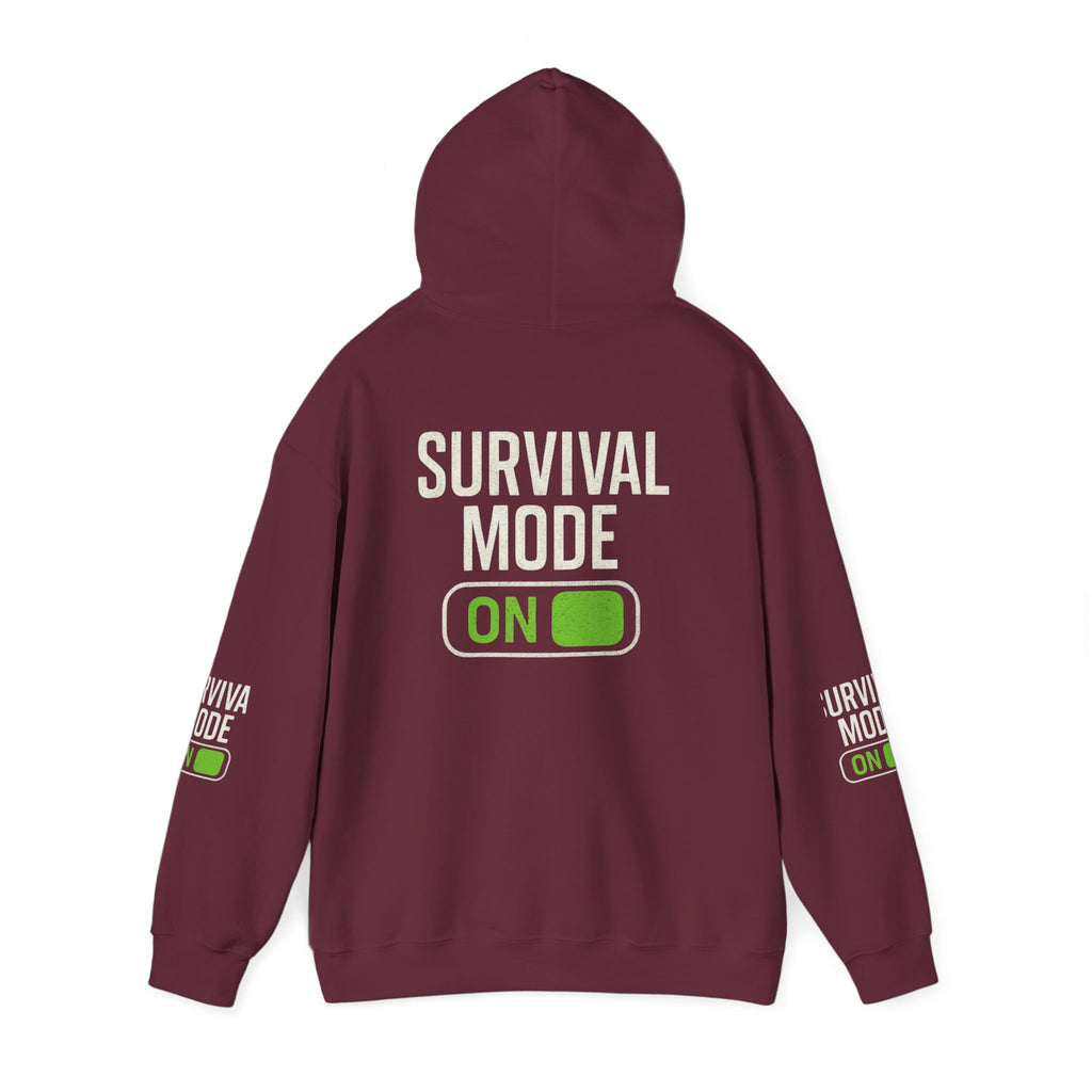 Survival Mode On Hoodie — Casual Graphic Pullover for Everyday Comfort