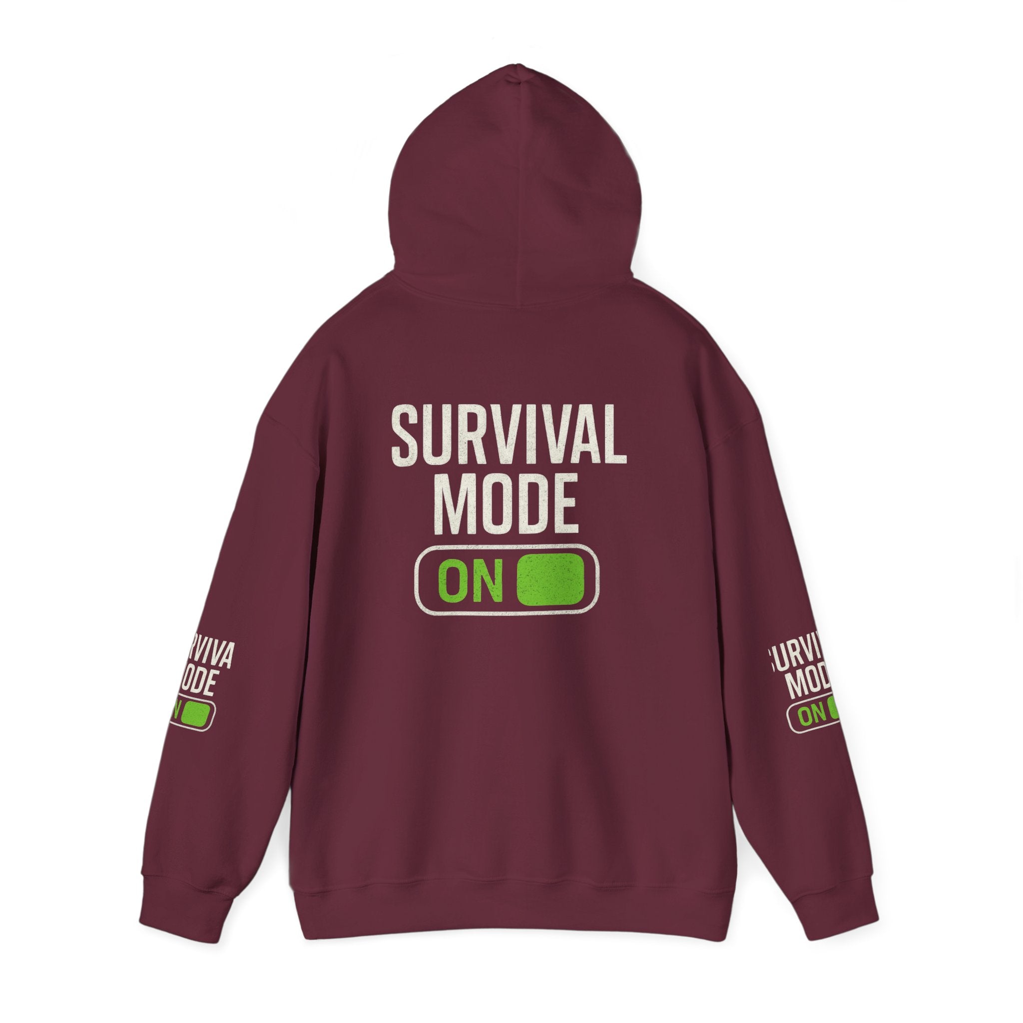 Survival Mode On Hoodie — Casual Graphic Pullover for Everyday Comfort
