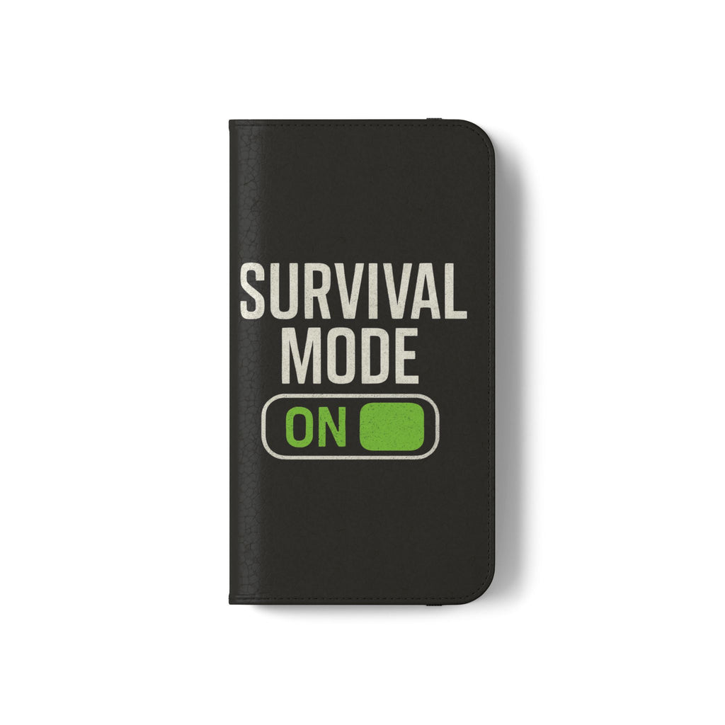 Survival Mode On Flip Phone Case — Wallet Flip Case with 'Survival Mode' Design