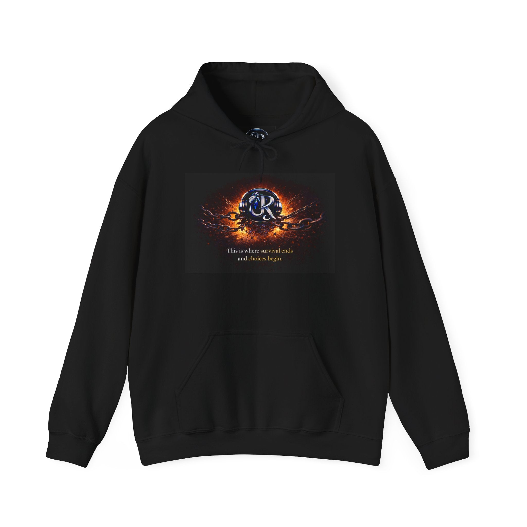 Ember Crest Hoodie — "This is where warrior souls and dreams begin" Graphic Pullover