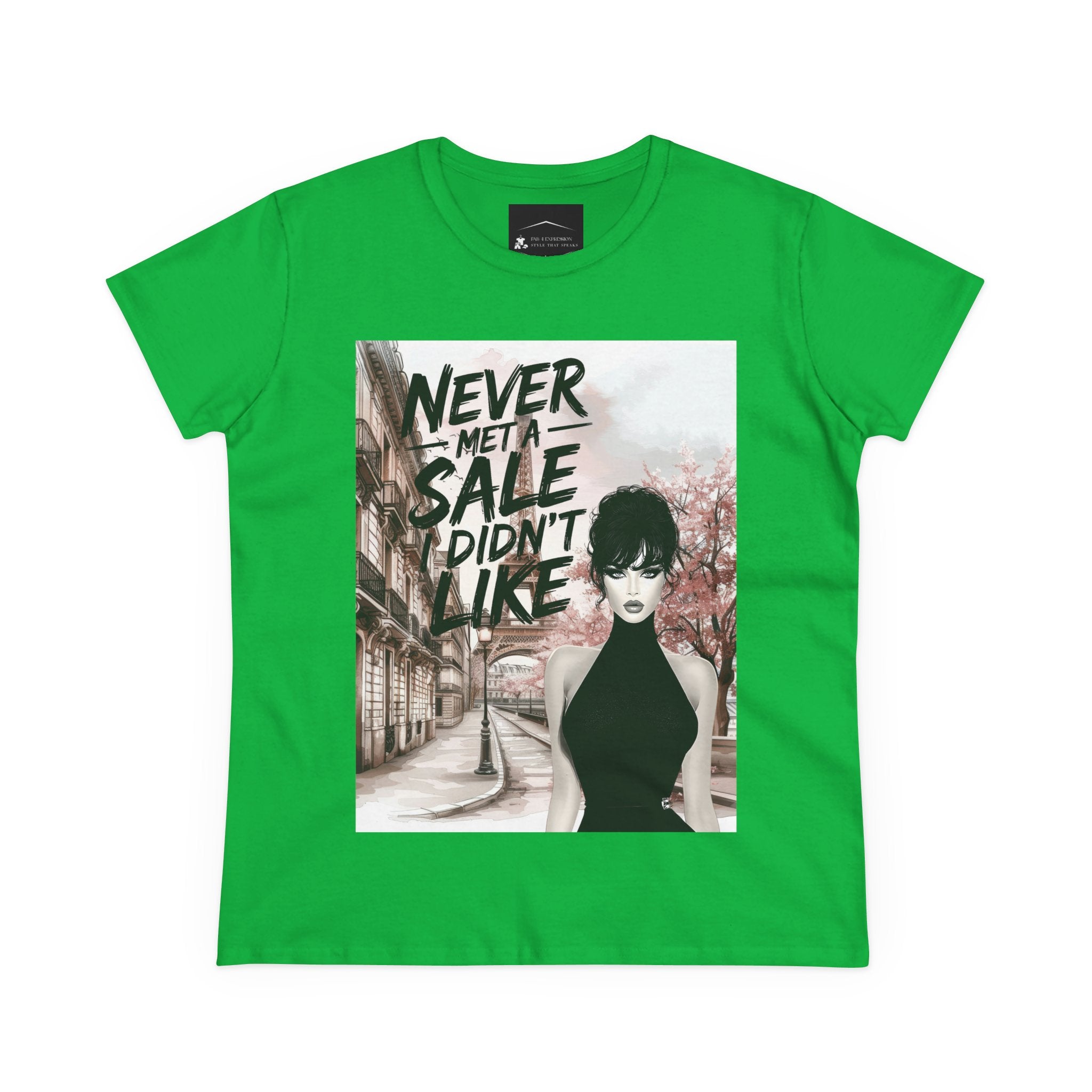 Graphic Tee — 'Never Met a Sale I Didn't Like' Women's Fashion T-Shirt