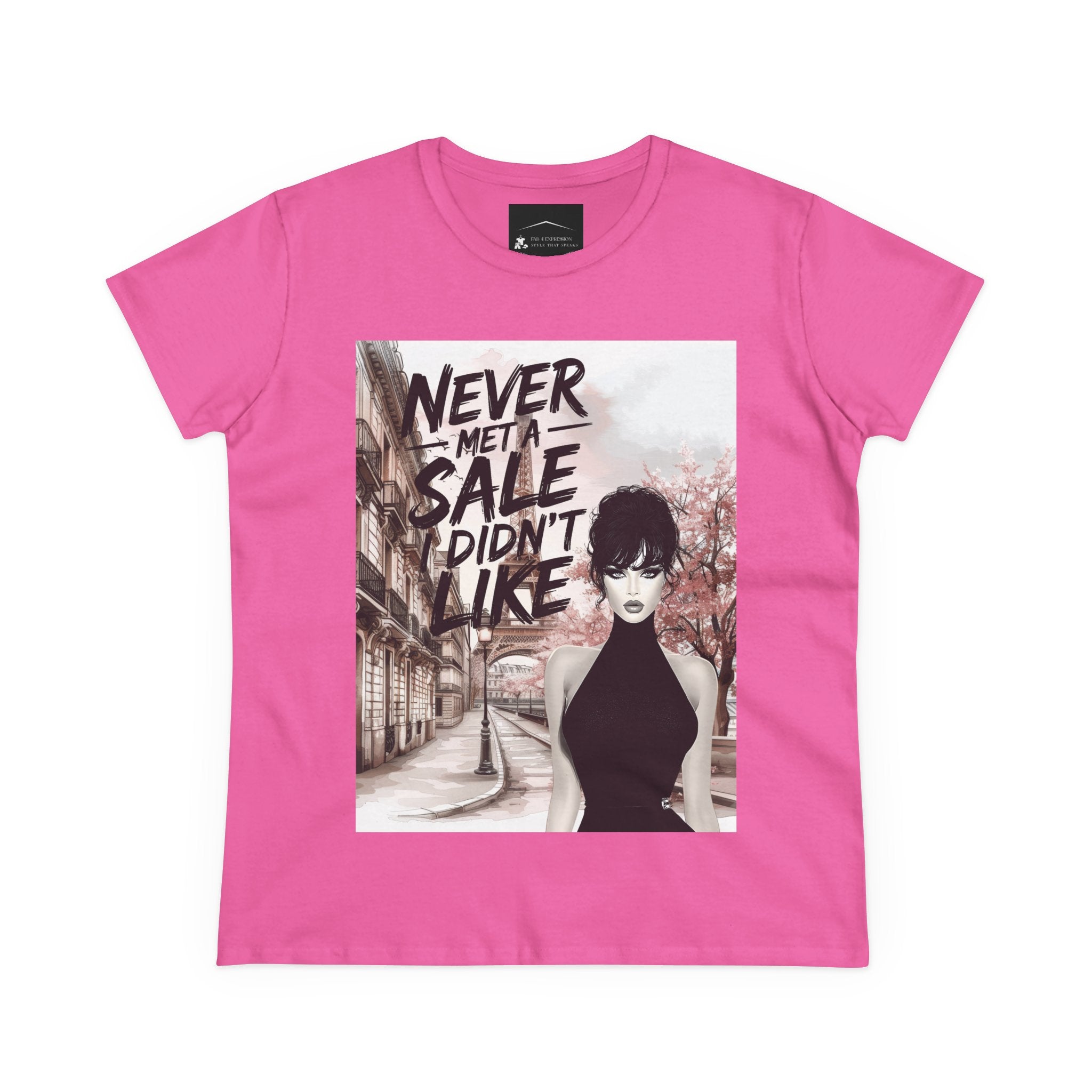 Graphic Tee — 'Never Met a Sale I Didn't Like' Women's Fashion T-Shirt