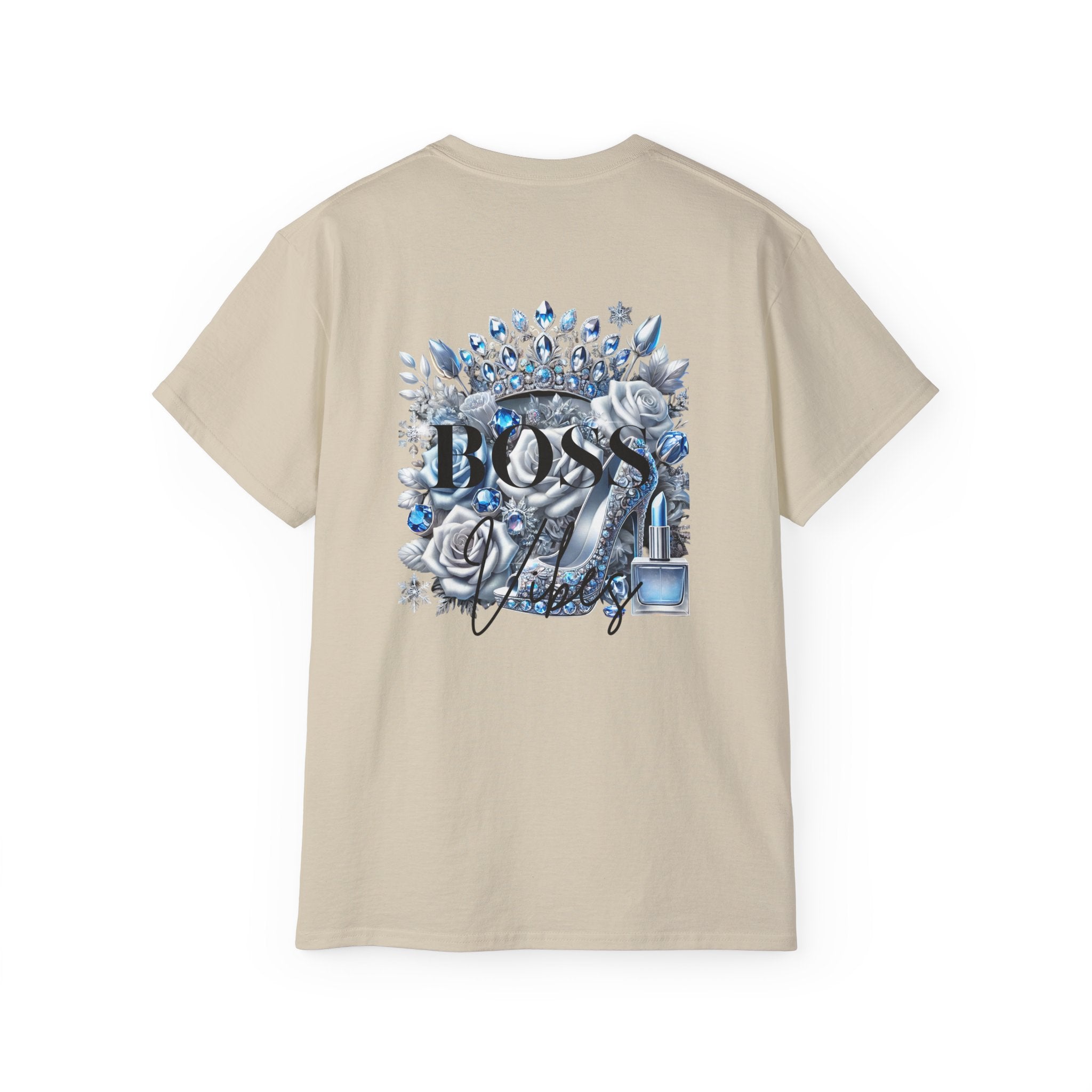 Boss Lady Tee — Women's Empowerment Graphic T‑Shirt (Crown & Roses Design)